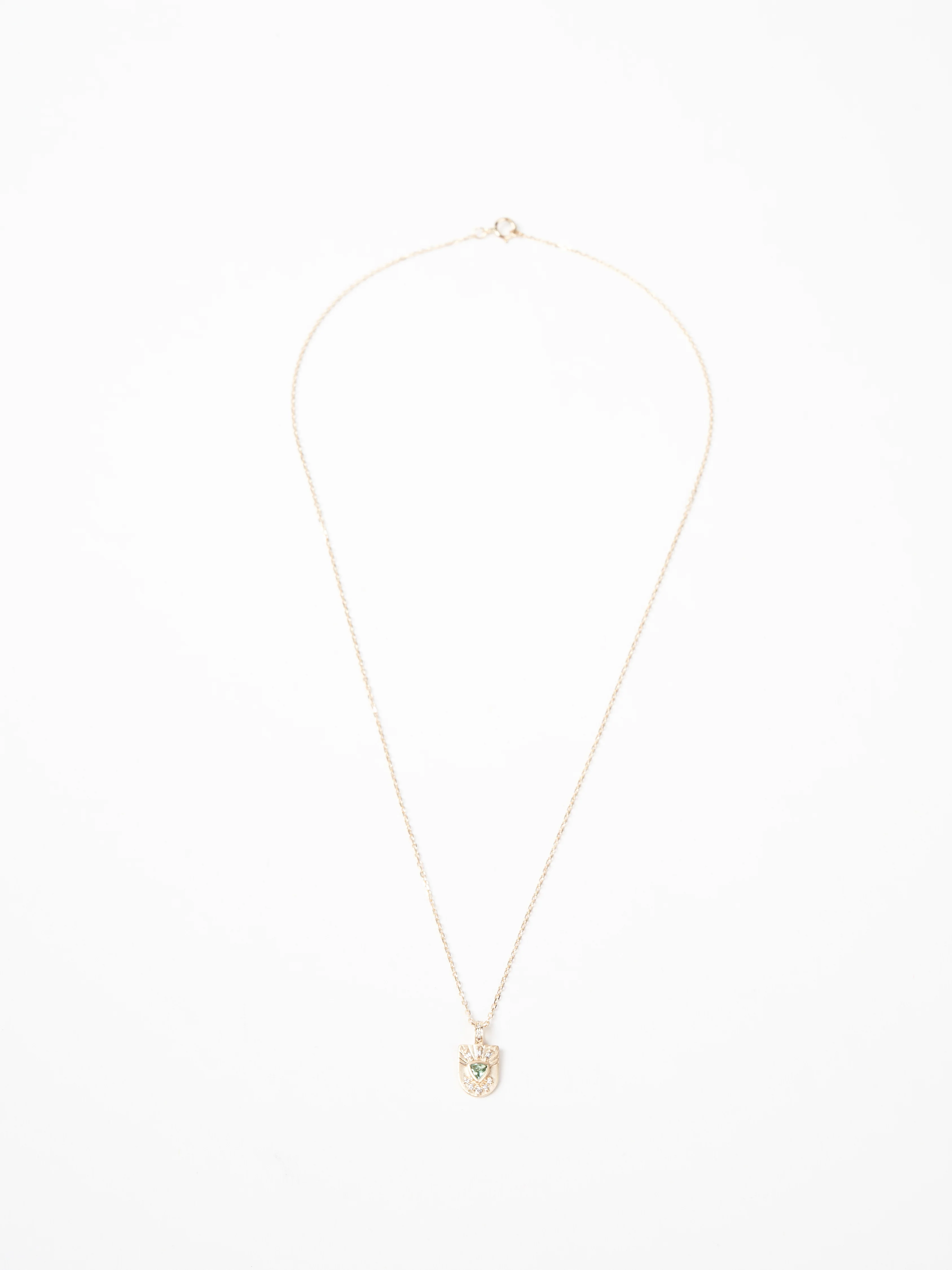 baby plate and trillium tourmaline baguette necklace