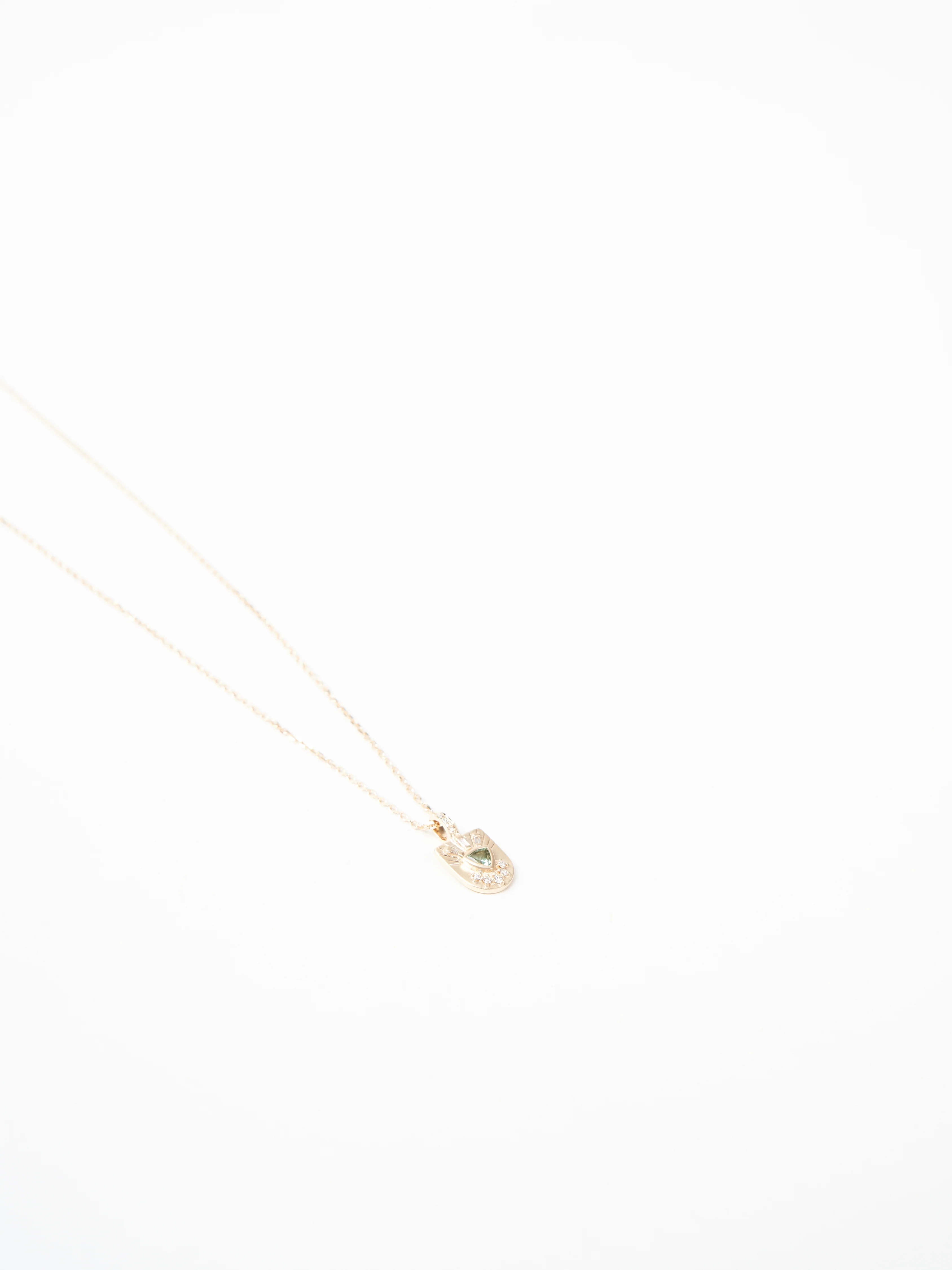 baby plate and trillium tourmaline baguette necklace - Image 2
