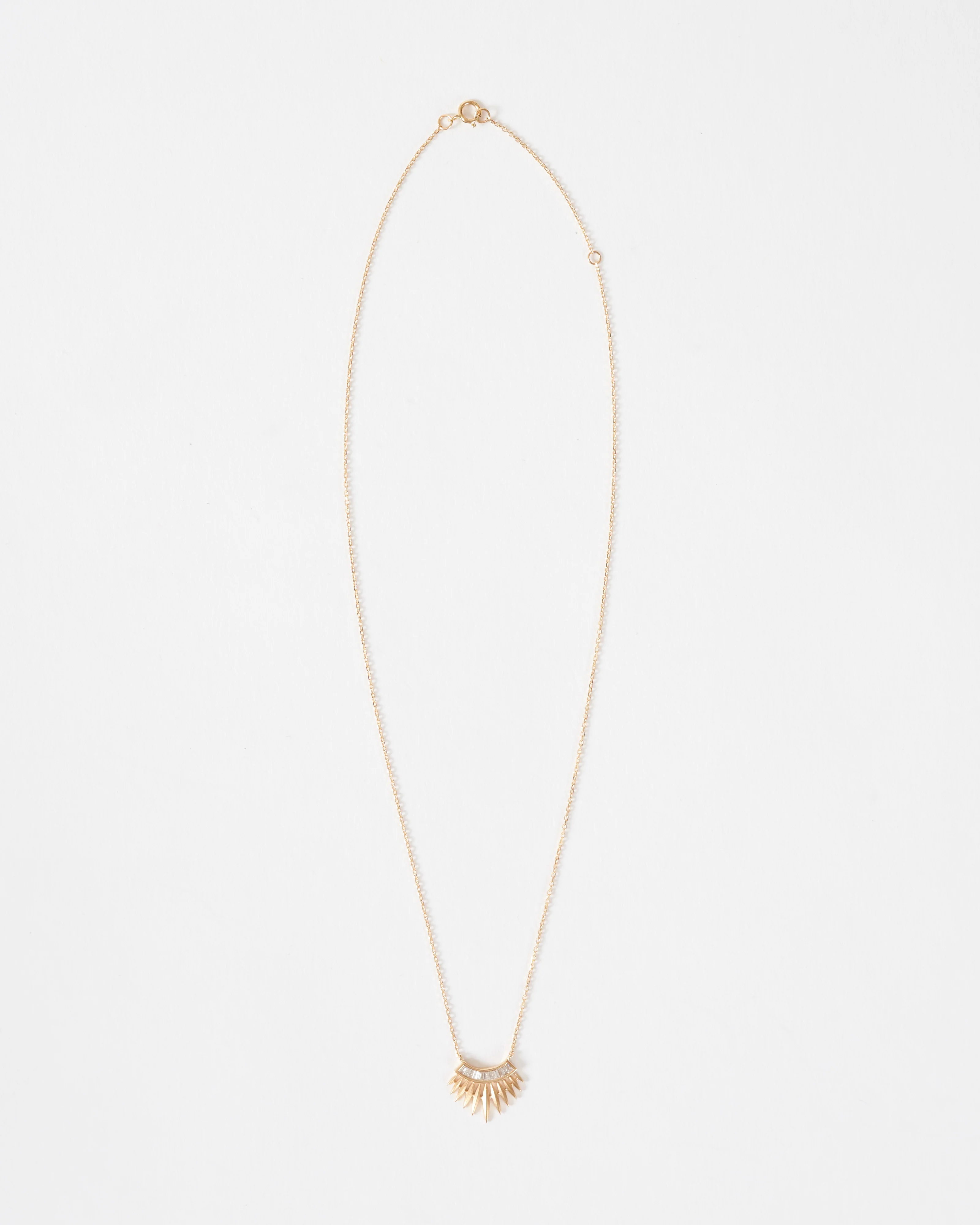 baguette diamonds rising sun chain necklace - diamond/gold - Image 2