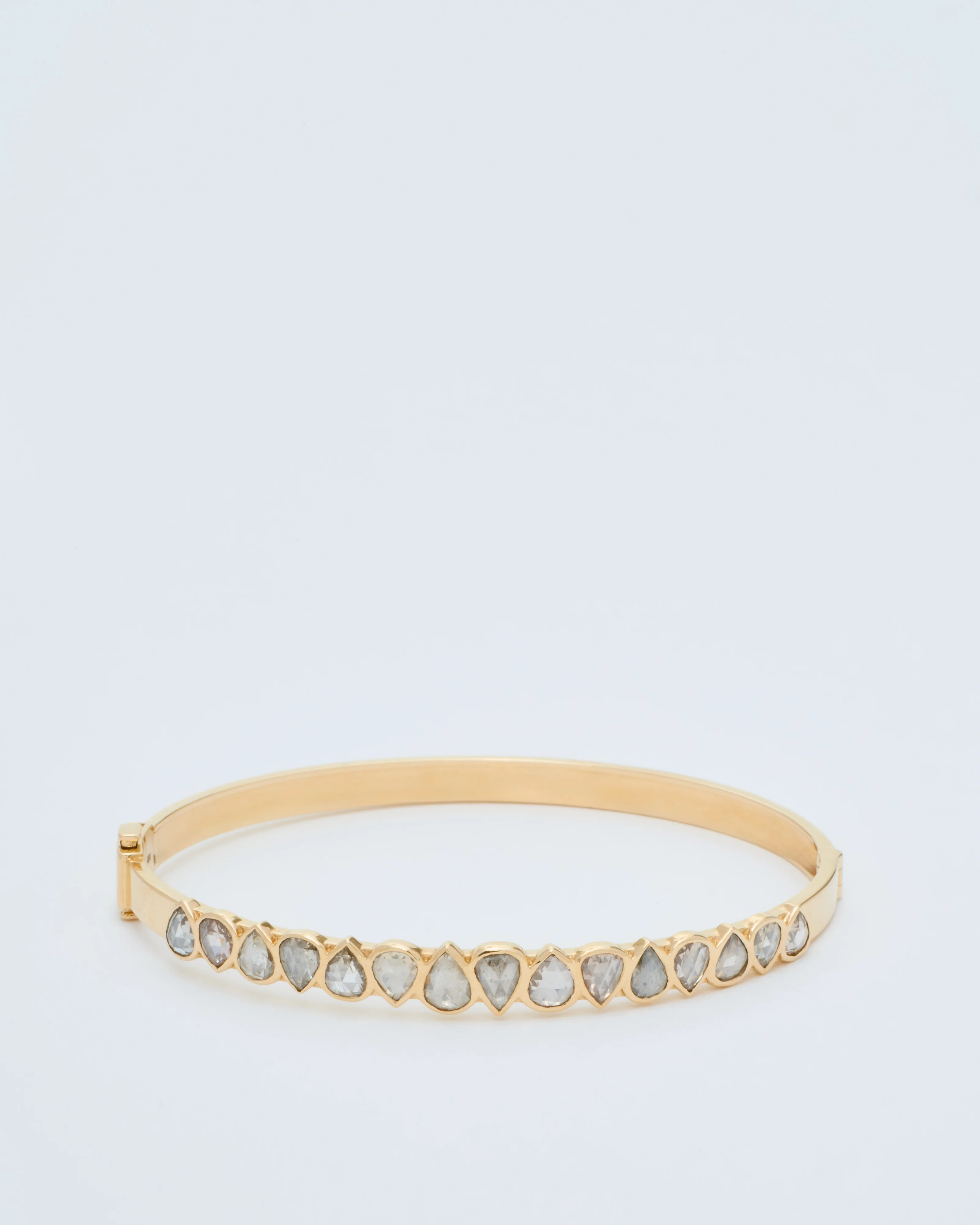champagne diamonds bangle bracelet - Image 3