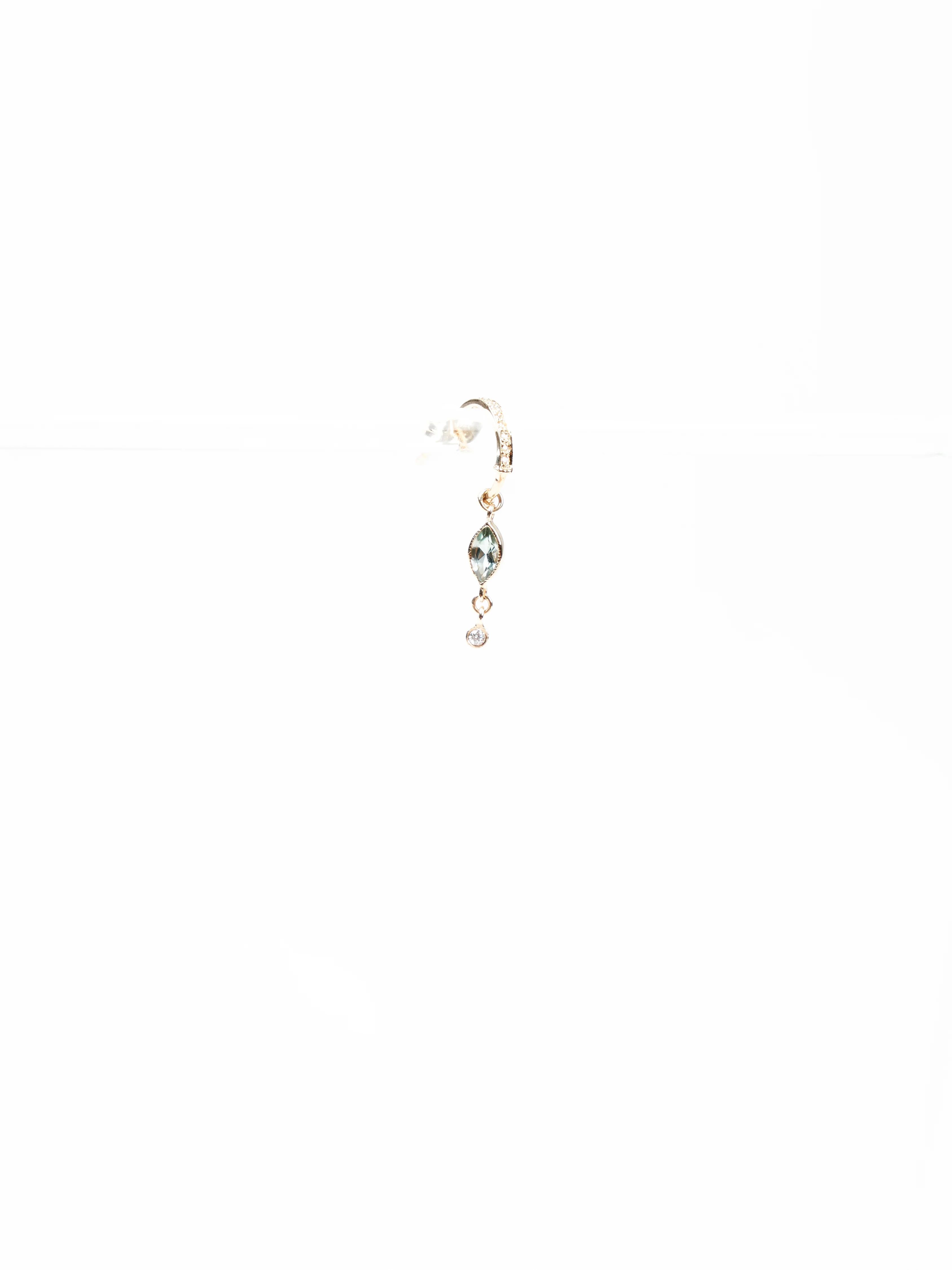 dangling marquise tourmaline and diamond earring - Image 2