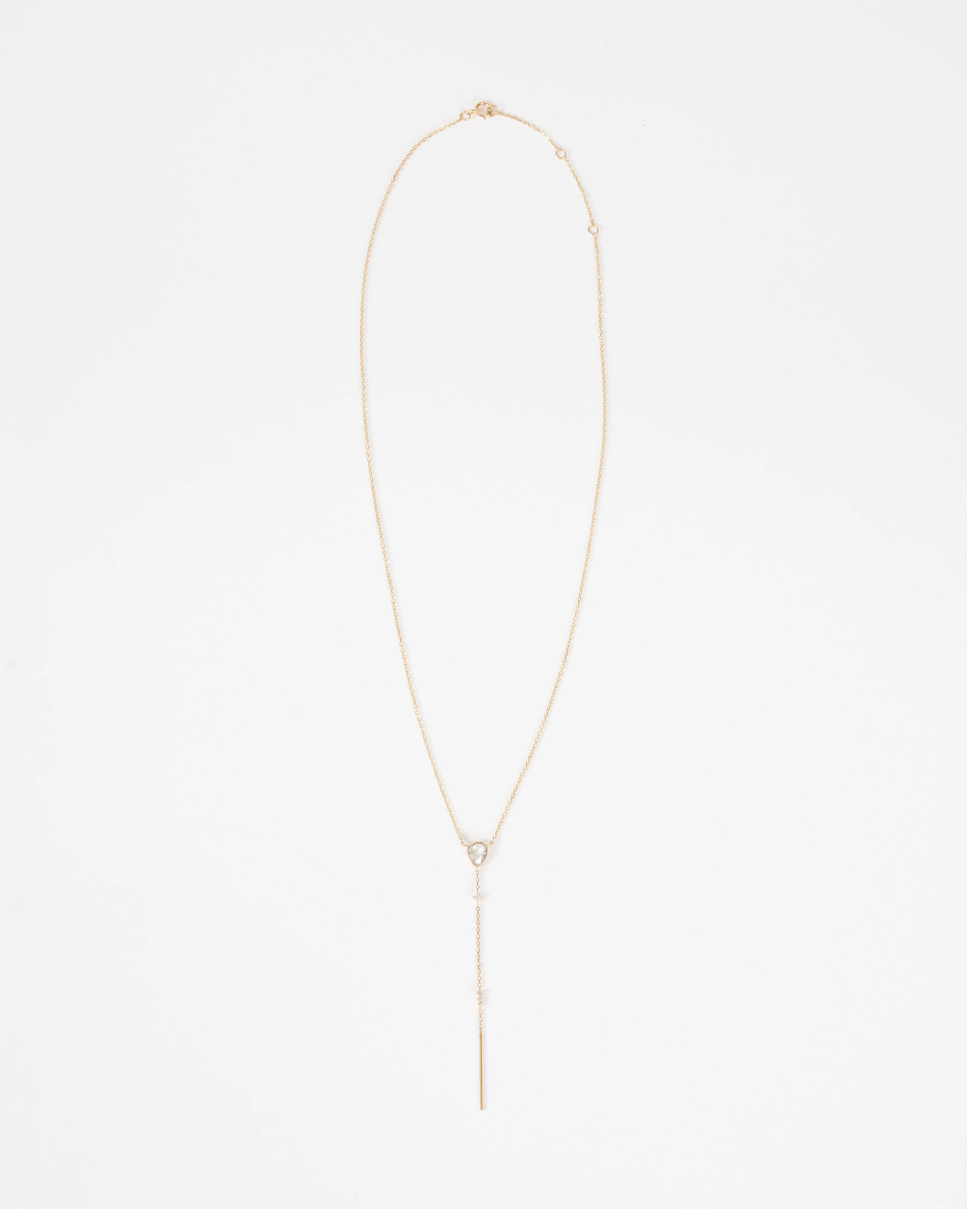 diamond triangle lariat necklace - Image 3
