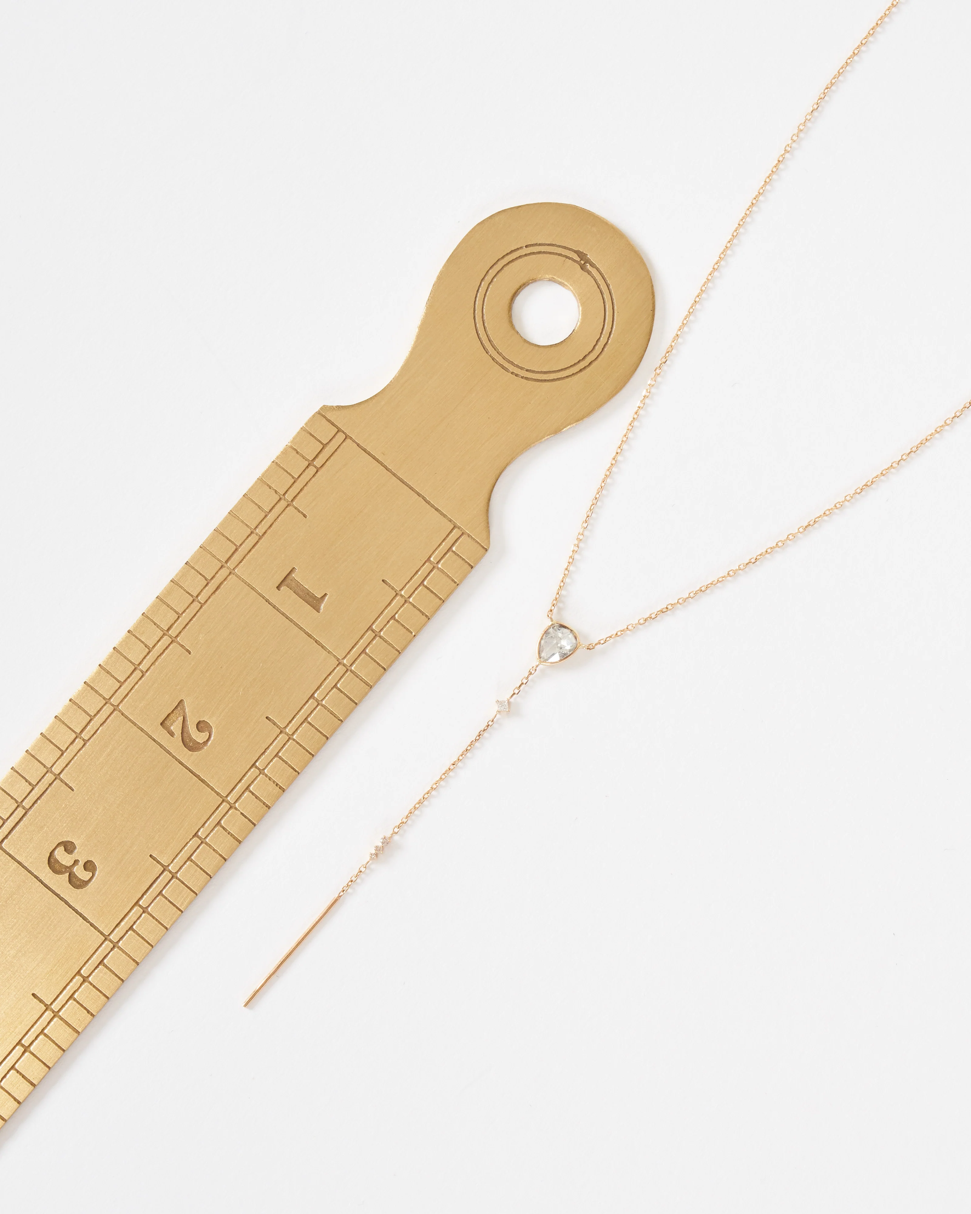 diamond triangle lariat necklace - Image 5