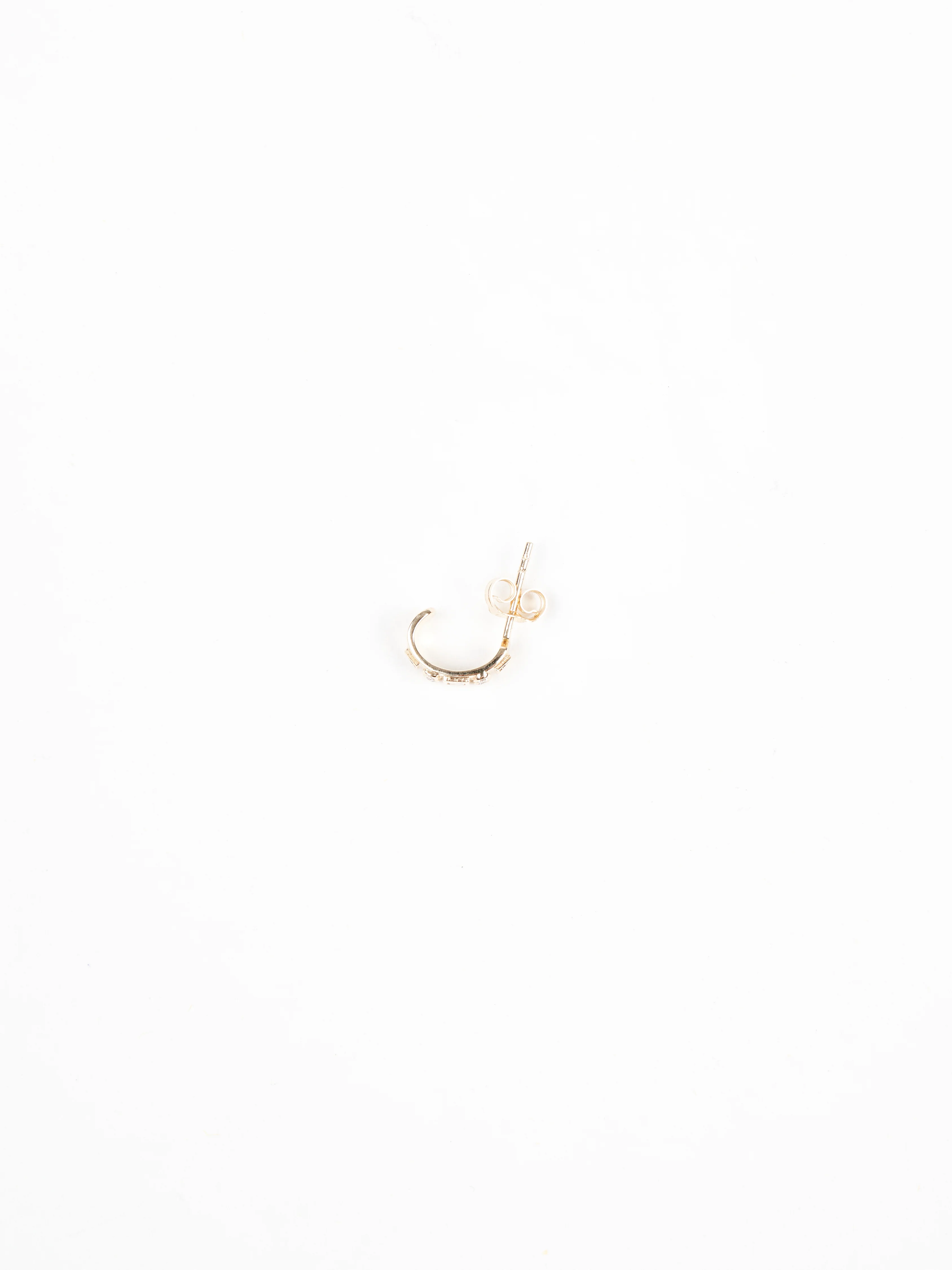 geometric single stud diamond earring - Image 3