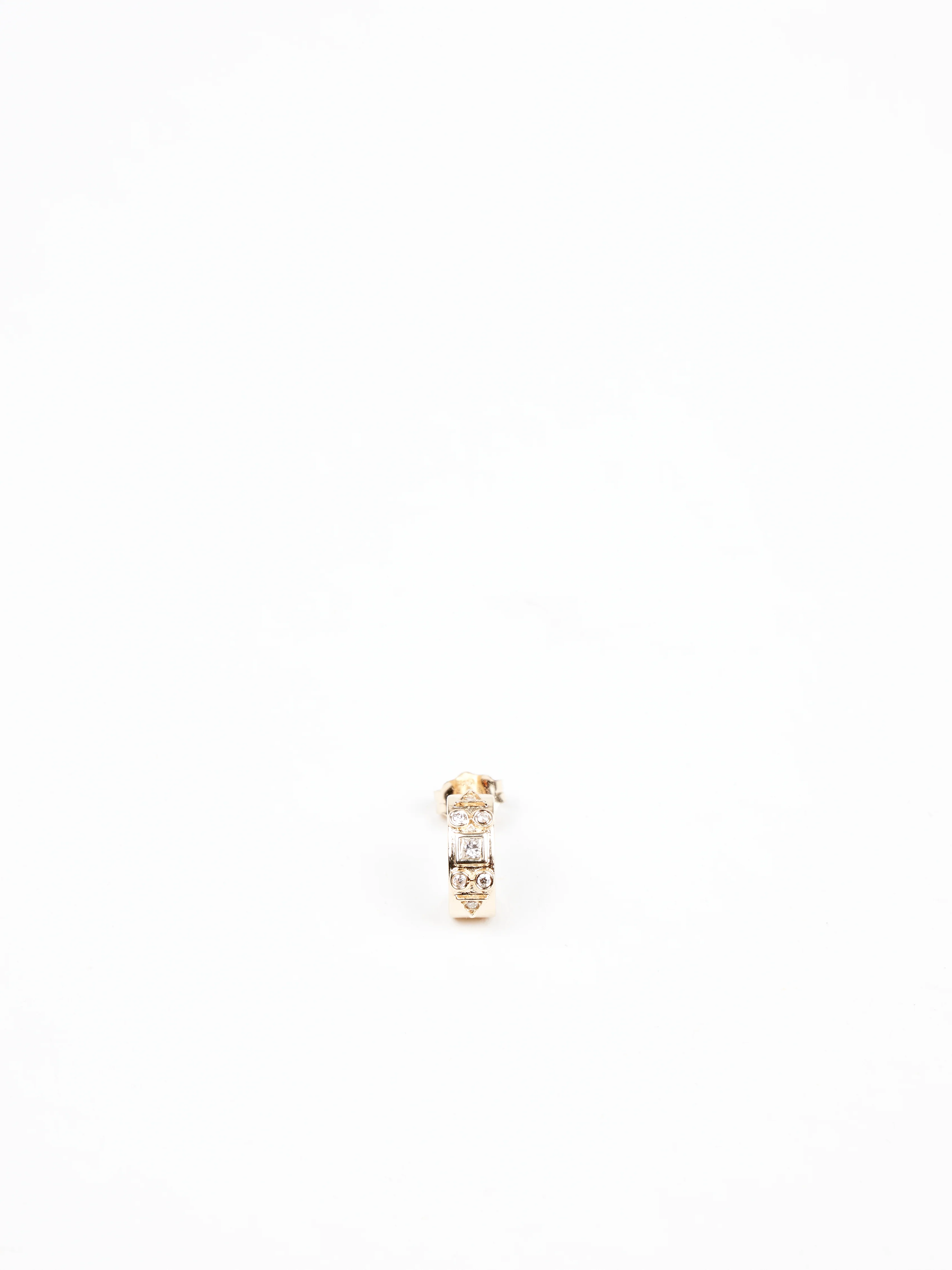geometric single stud diamond earring - Image 4