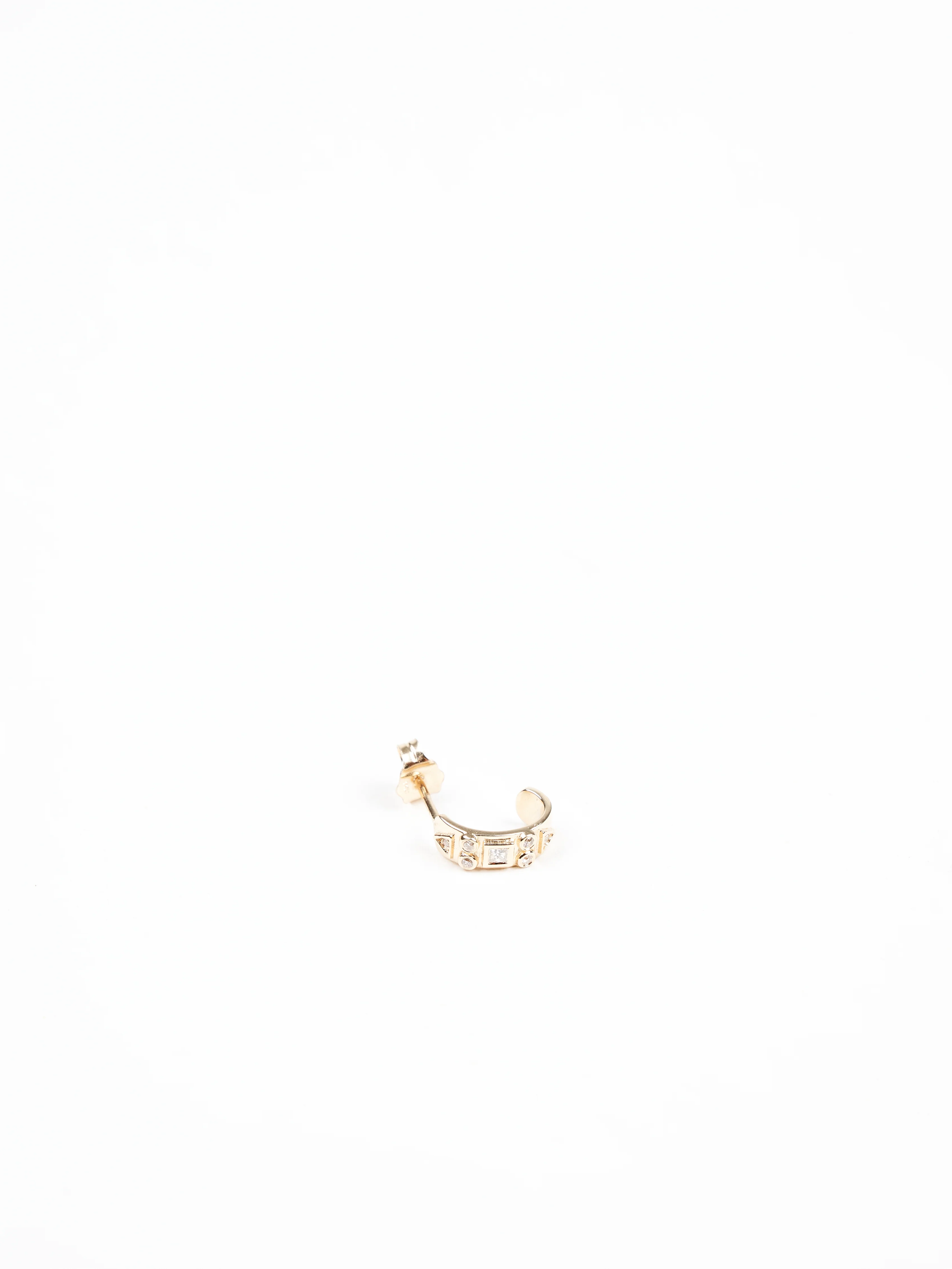 geometric single stud diamond earring - Image 5