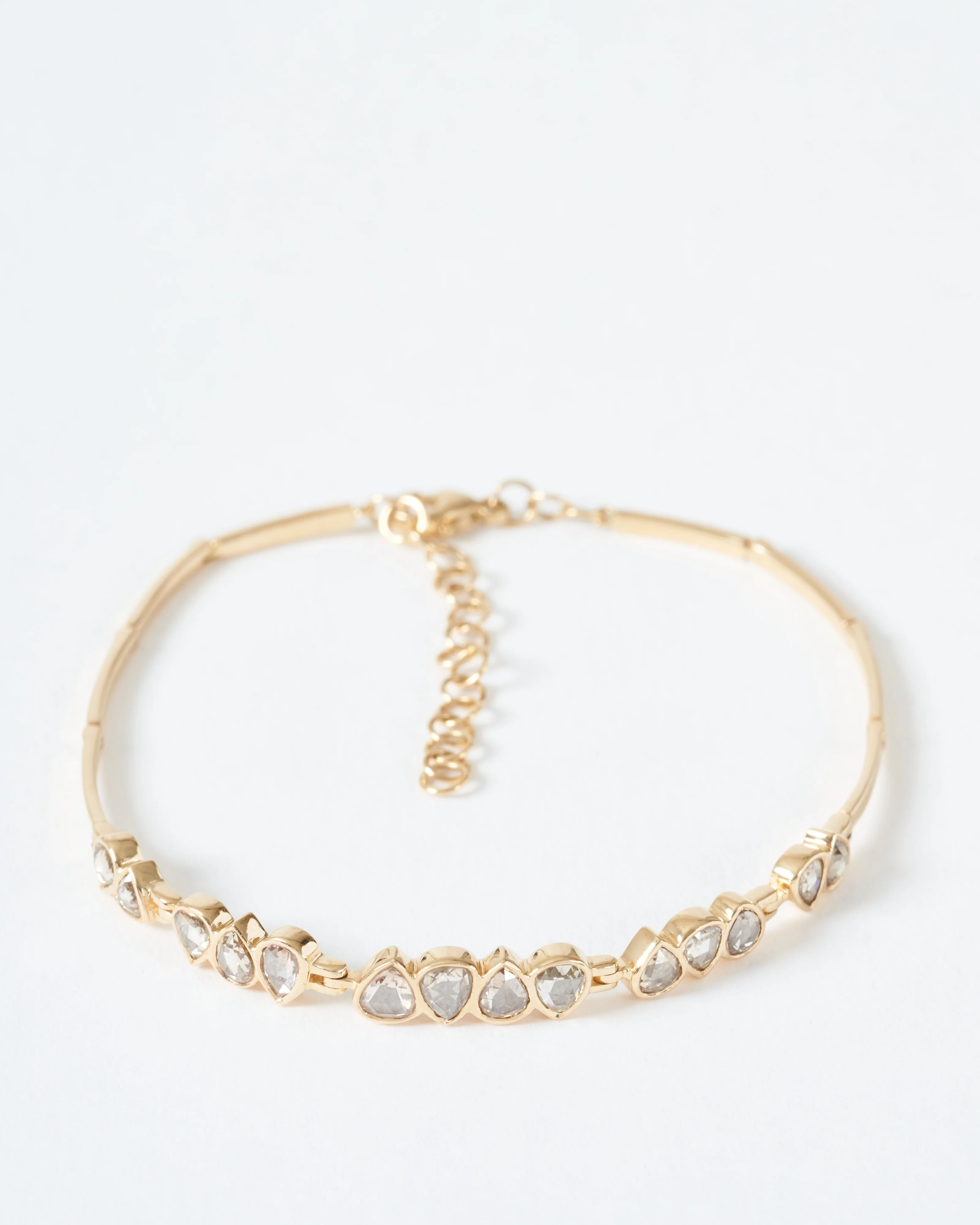 irregular grey diamond bracelet