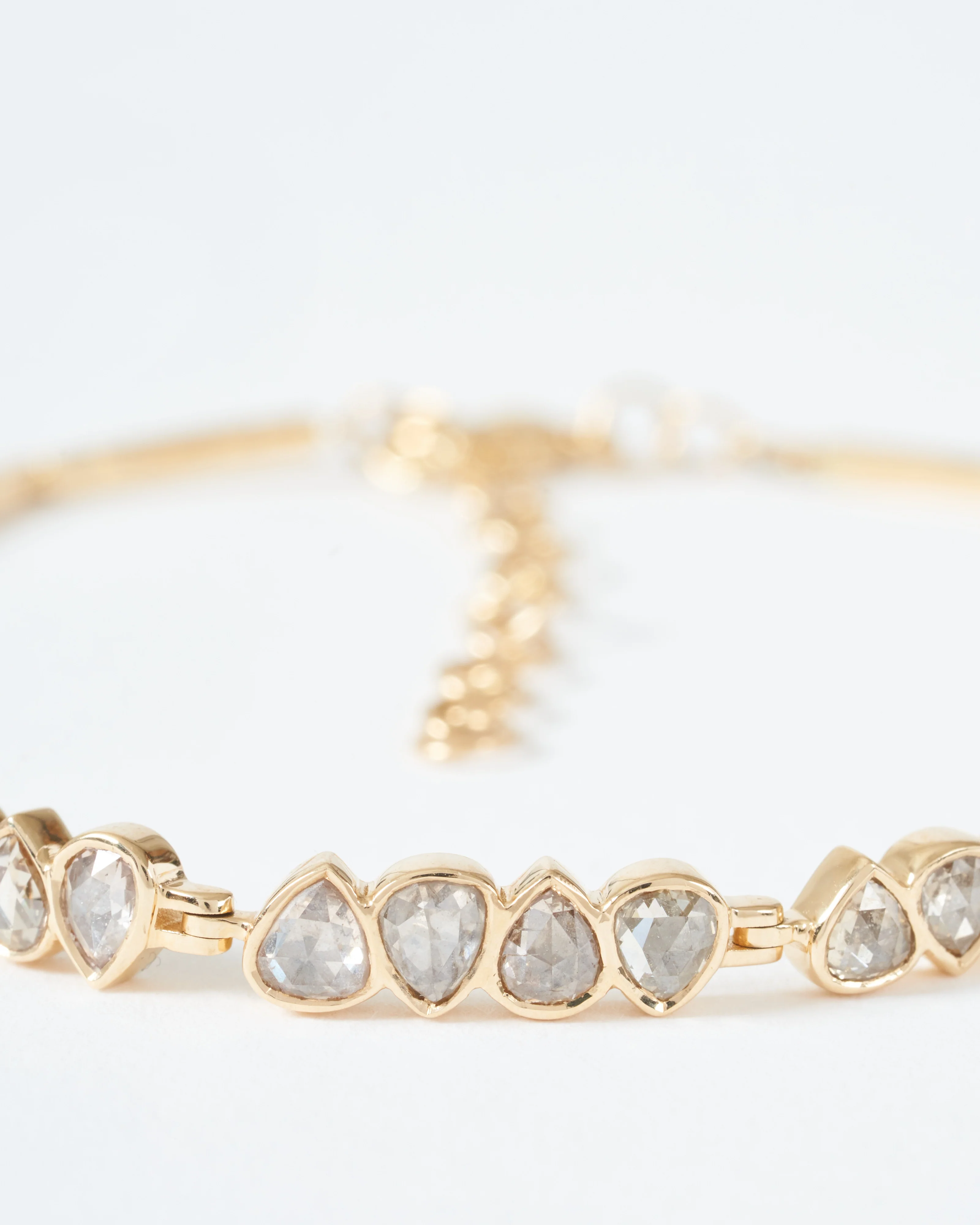 irregular grey diamond bracelet - Image 2