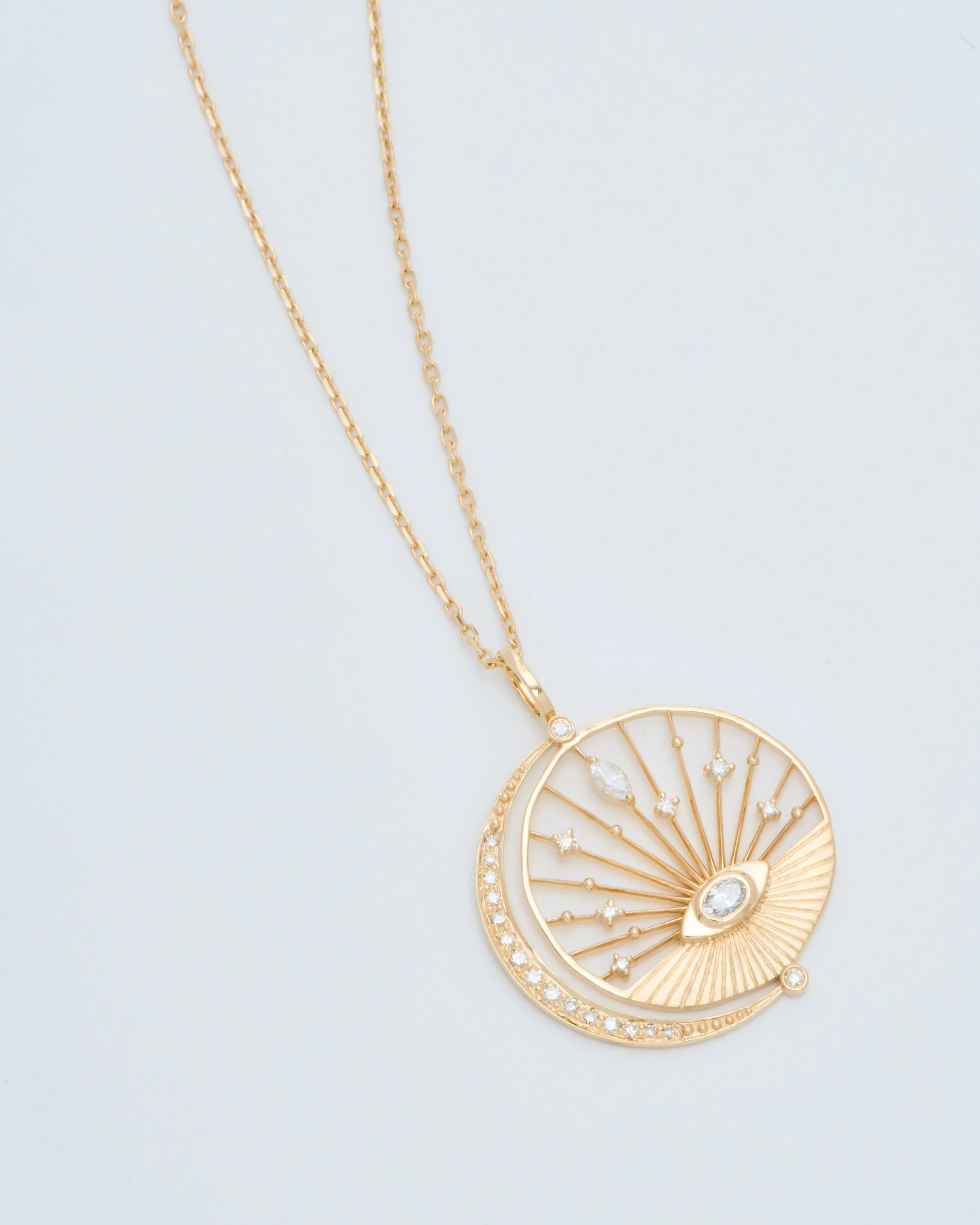 moon and sun open chain necklace - Image 2