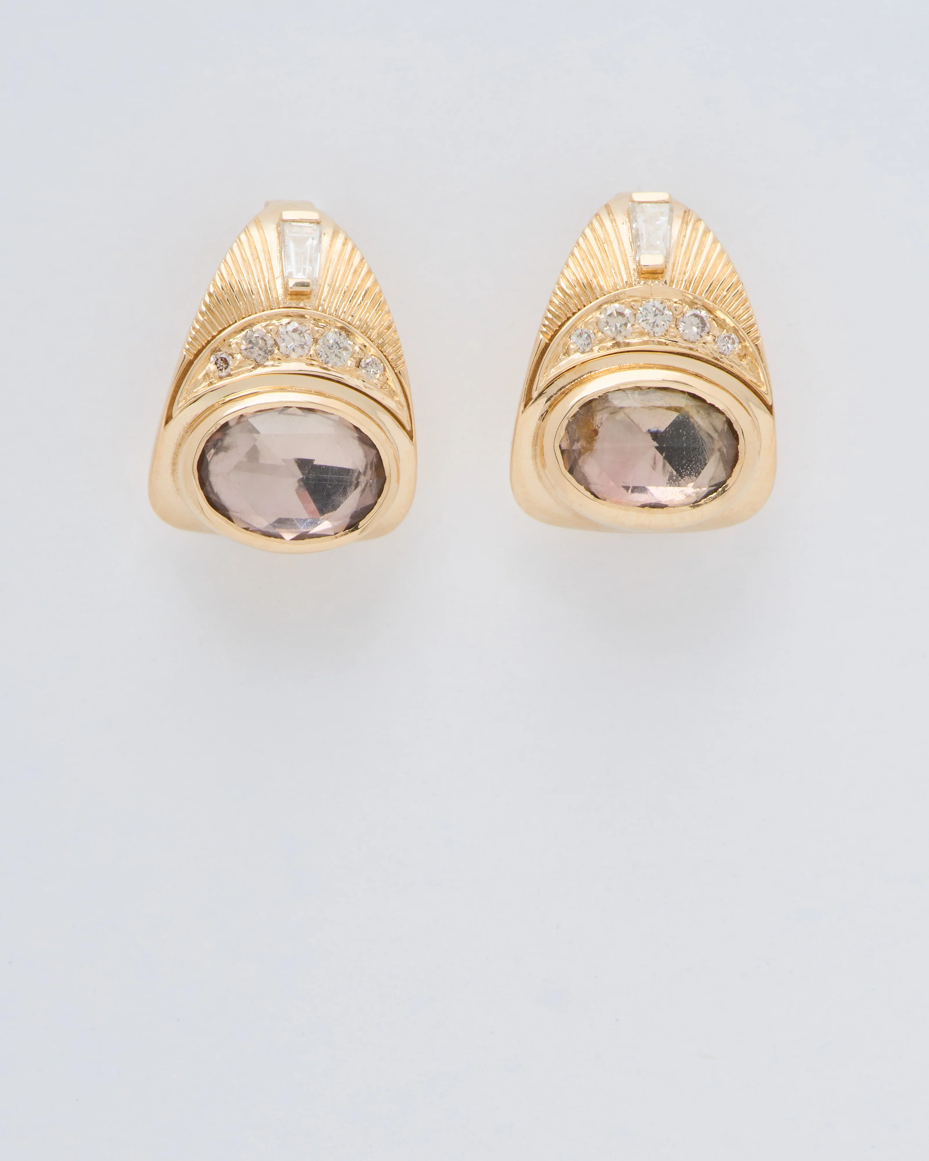 oval tourmaline moons & sun earrings - Image 5