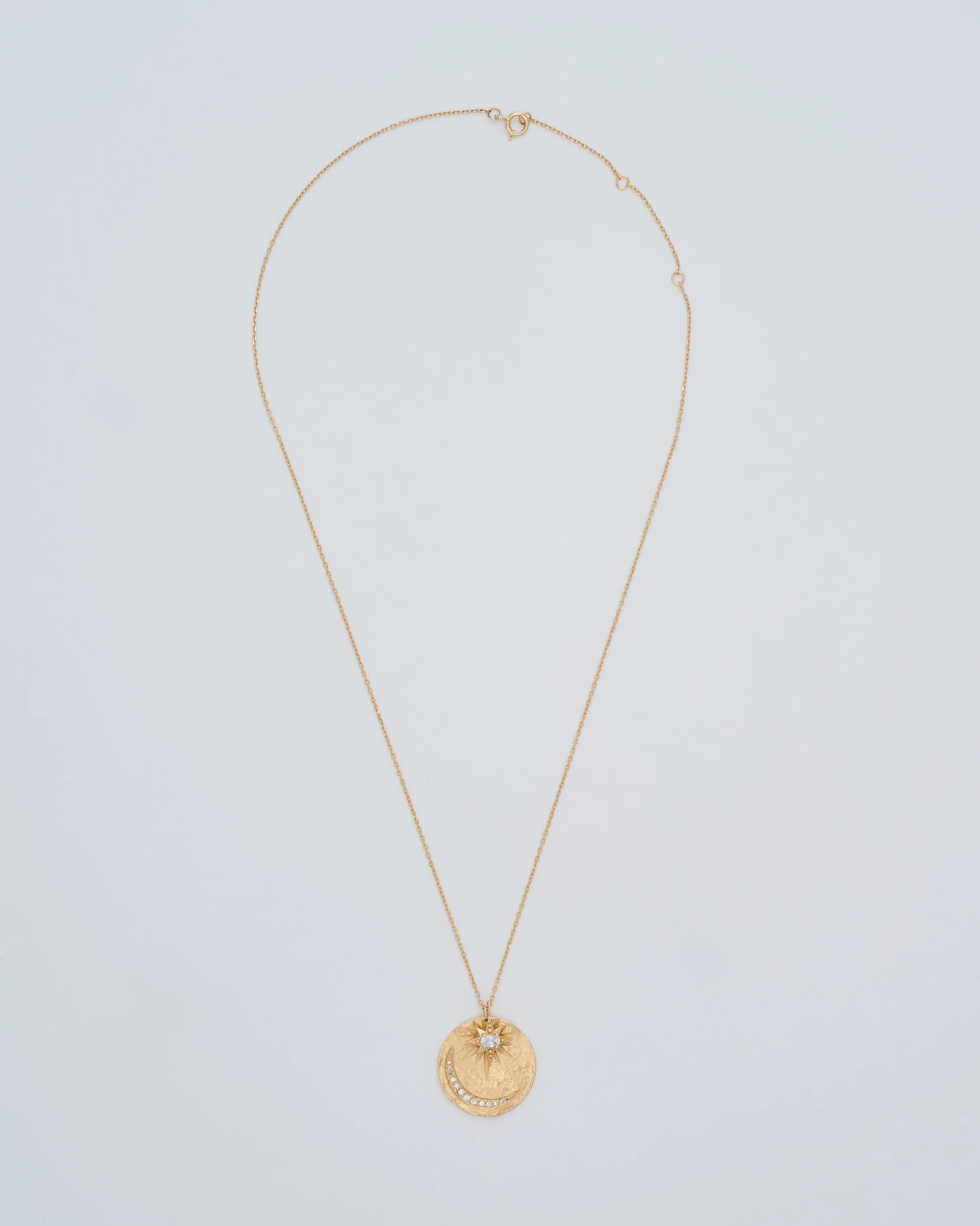 sapphire sun & moon medal necklace - Image 6