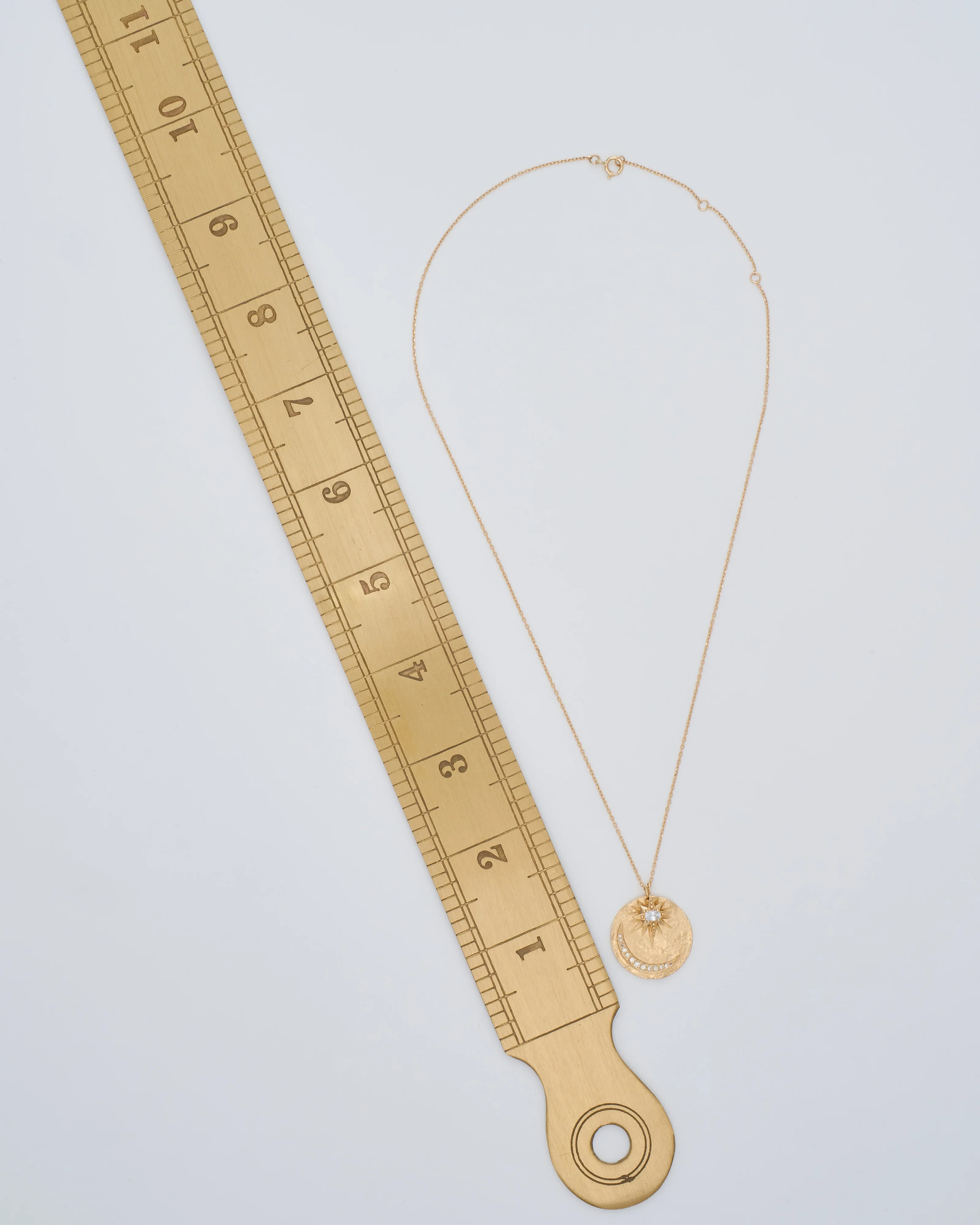 sapphire sun & moon medal necklace - Image 7