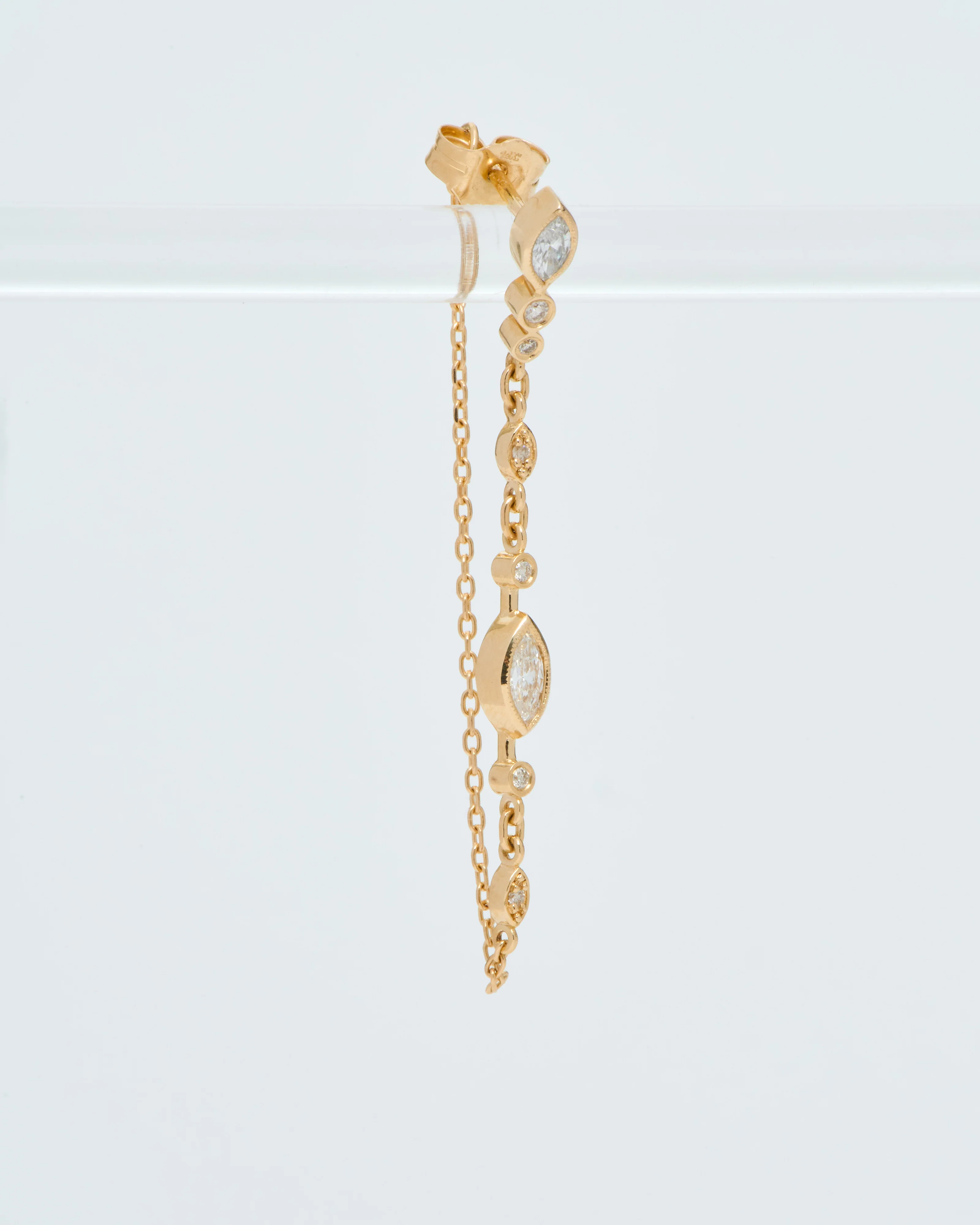 double marquise diamonds & 2 diamond eyes earring - Image 4