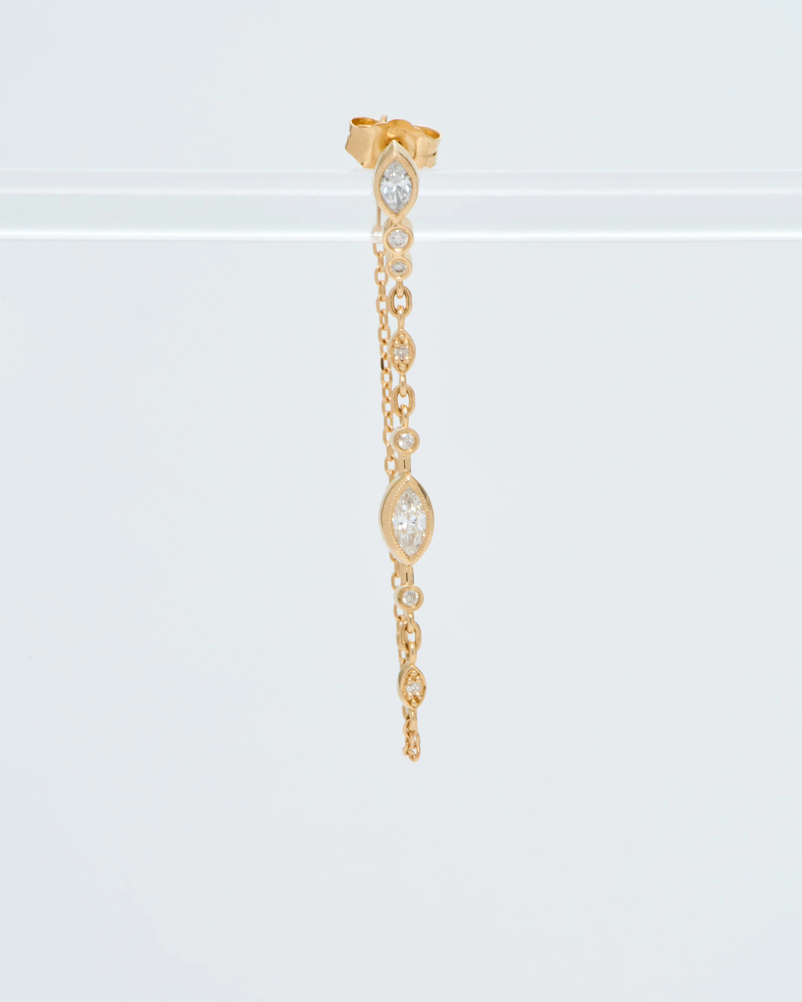 double marquise diamonds & 2 diamond eyes earring - Image 6