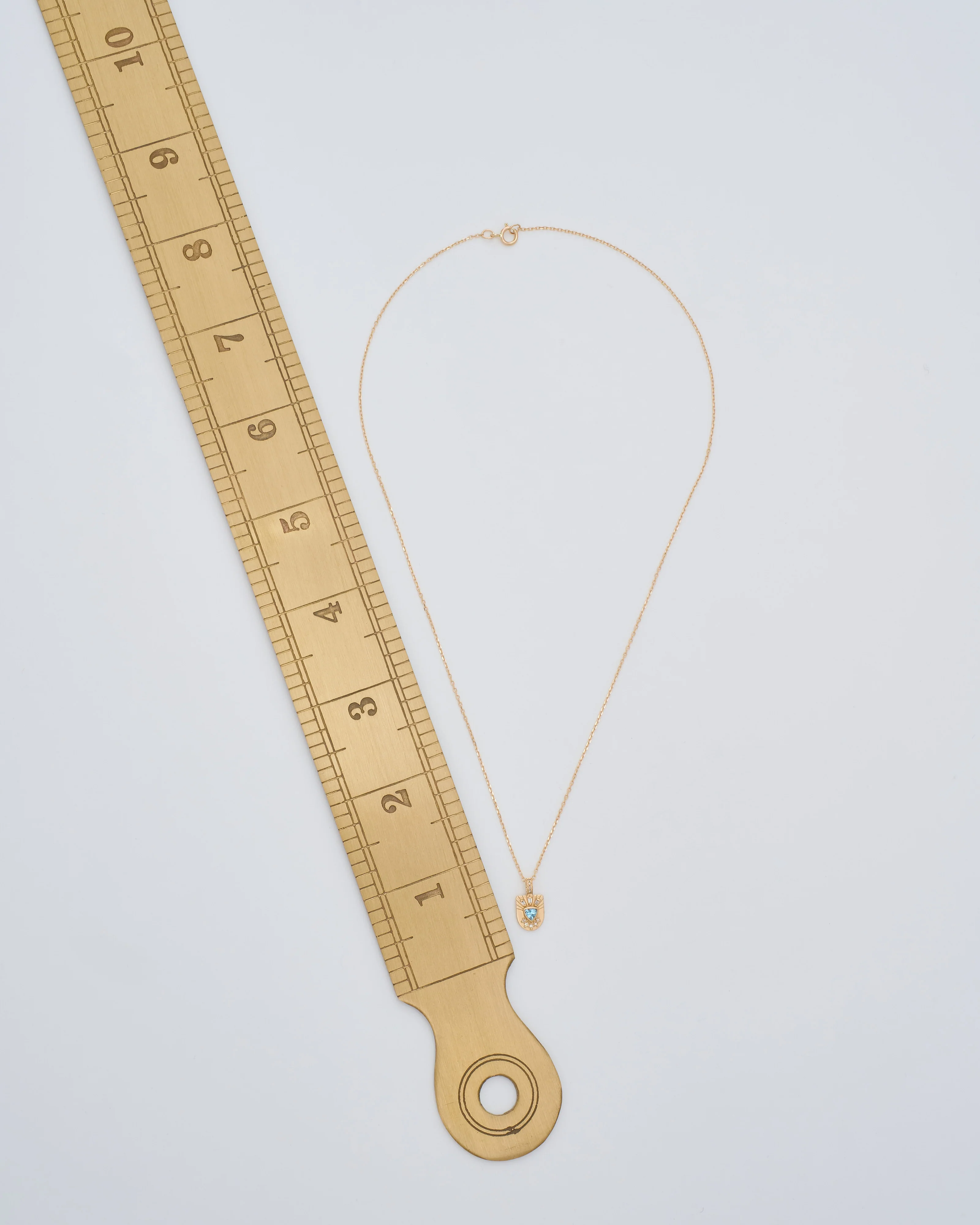 small aquamarine plate neckalce - Image 7