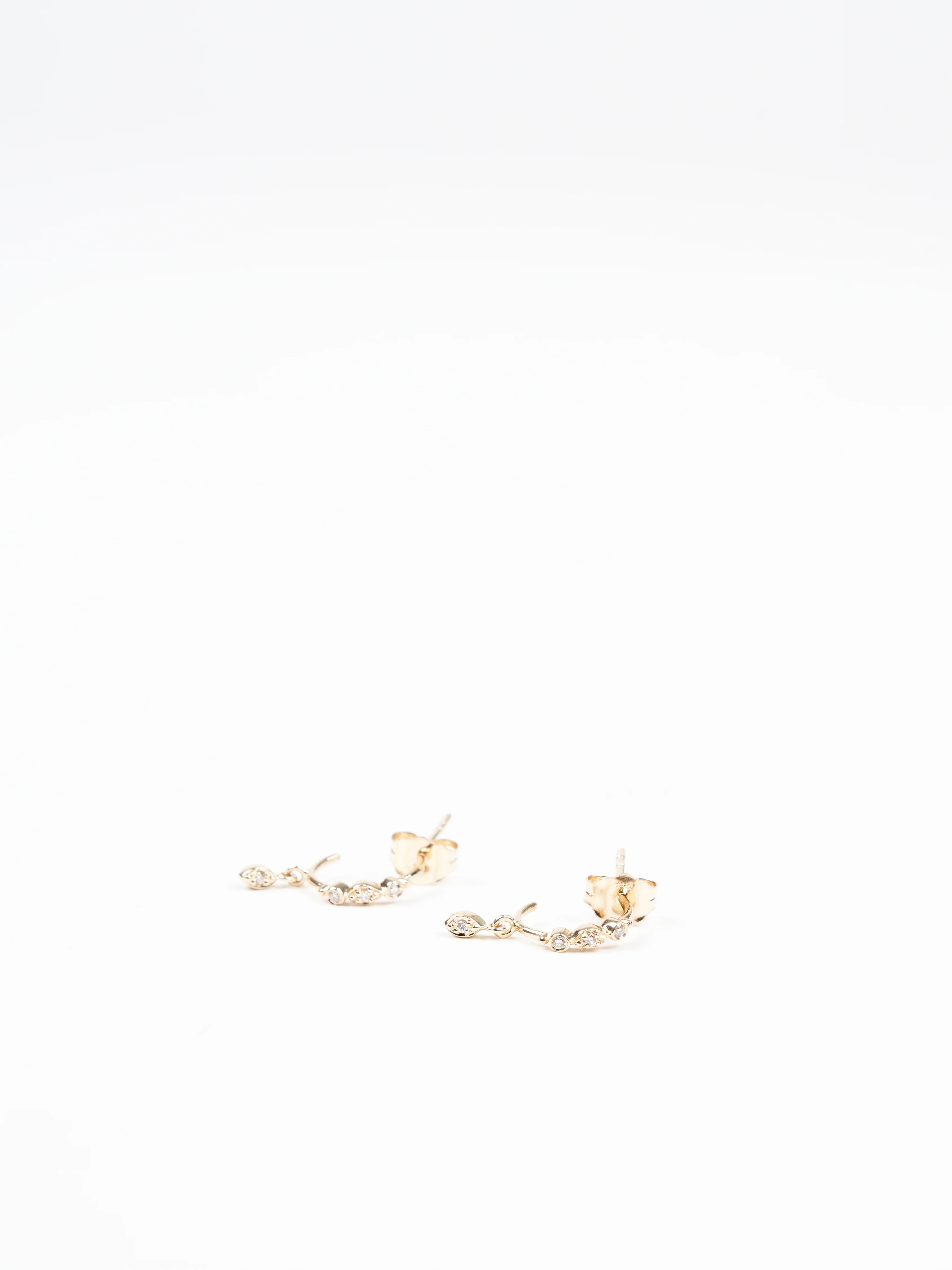 small eyes and diamonds hoop earrings - Image 2