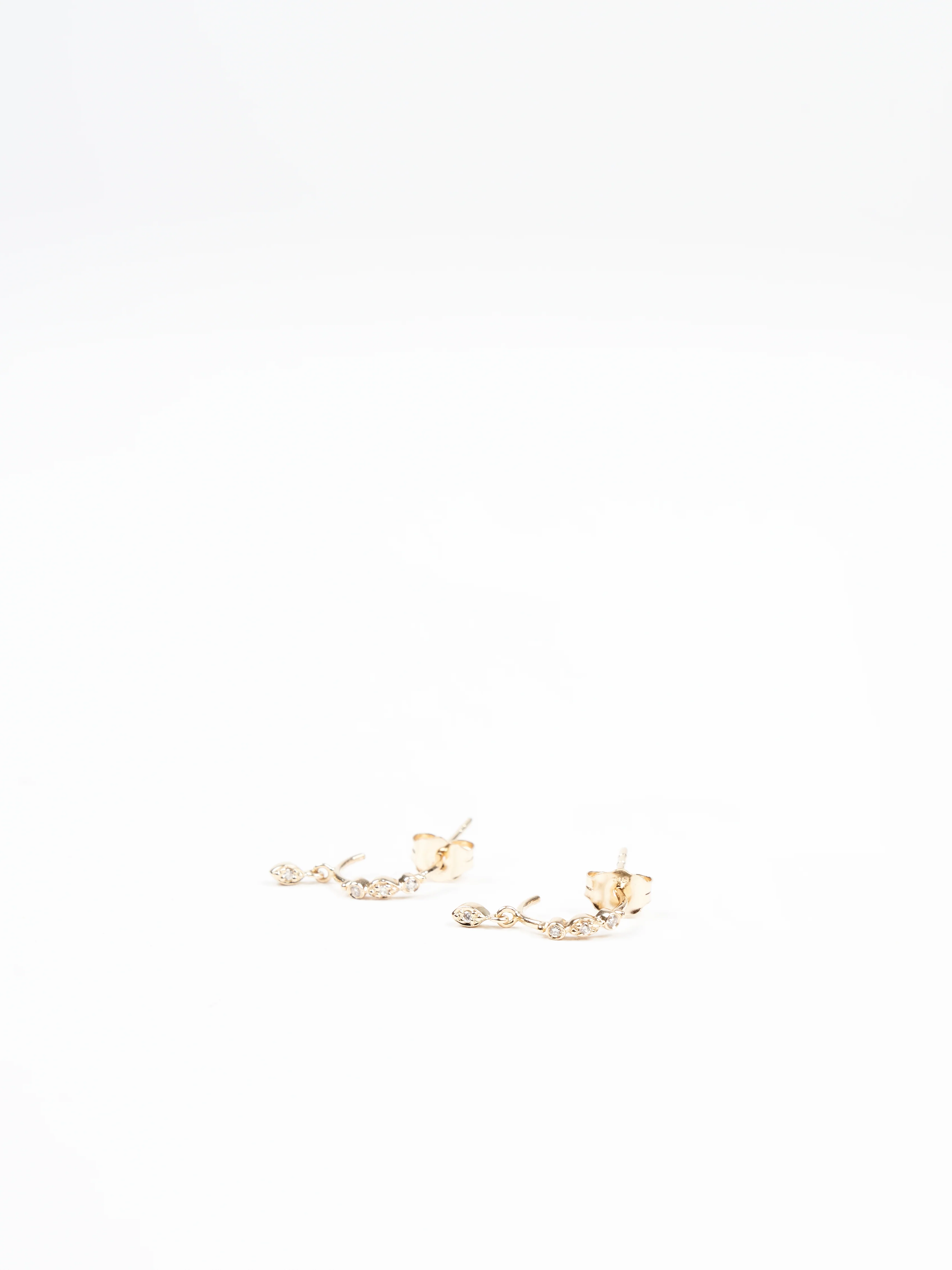 small eyes and diamonds hoop earrings - Image 4