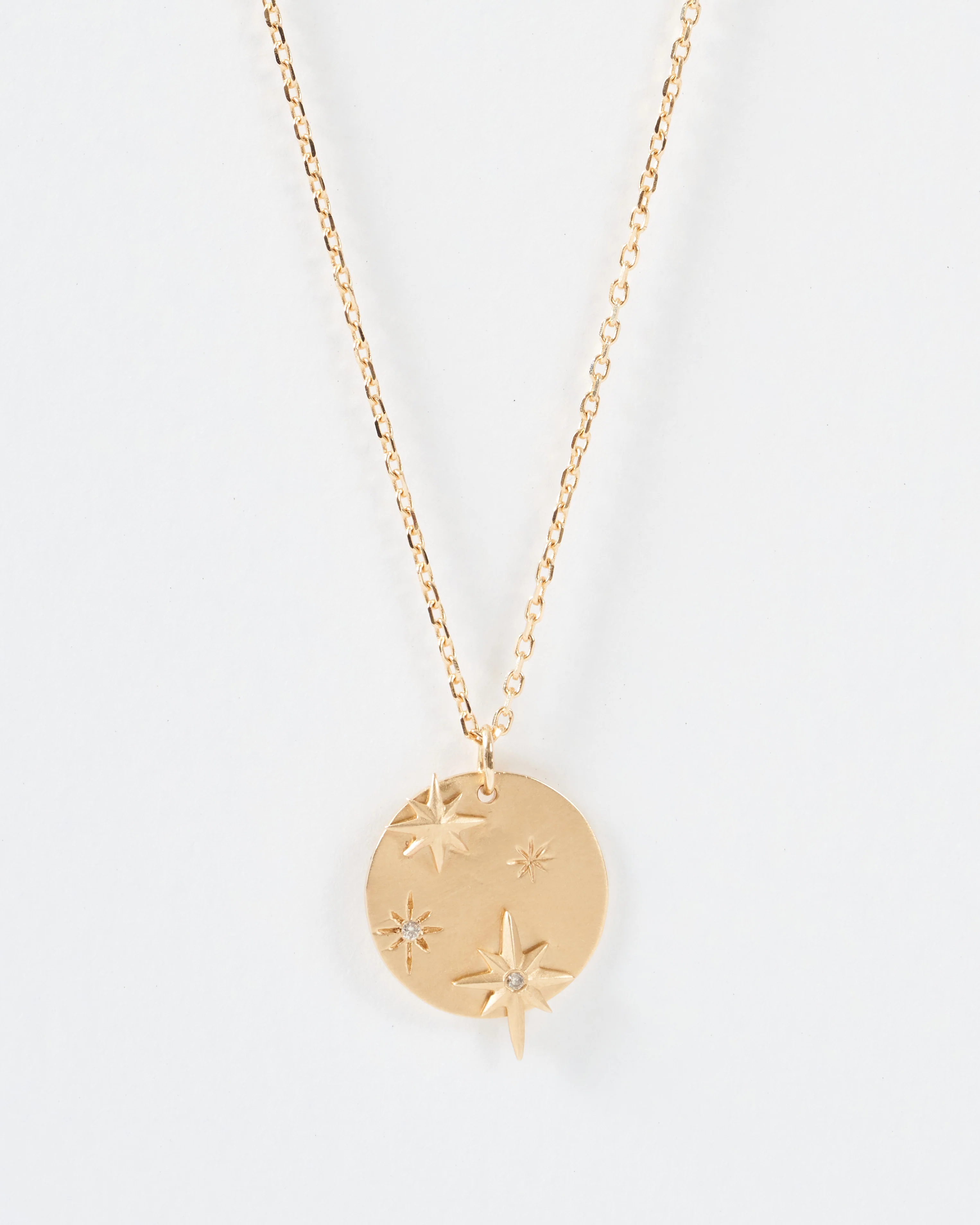 star and diamonds medallion necklace - Image 2