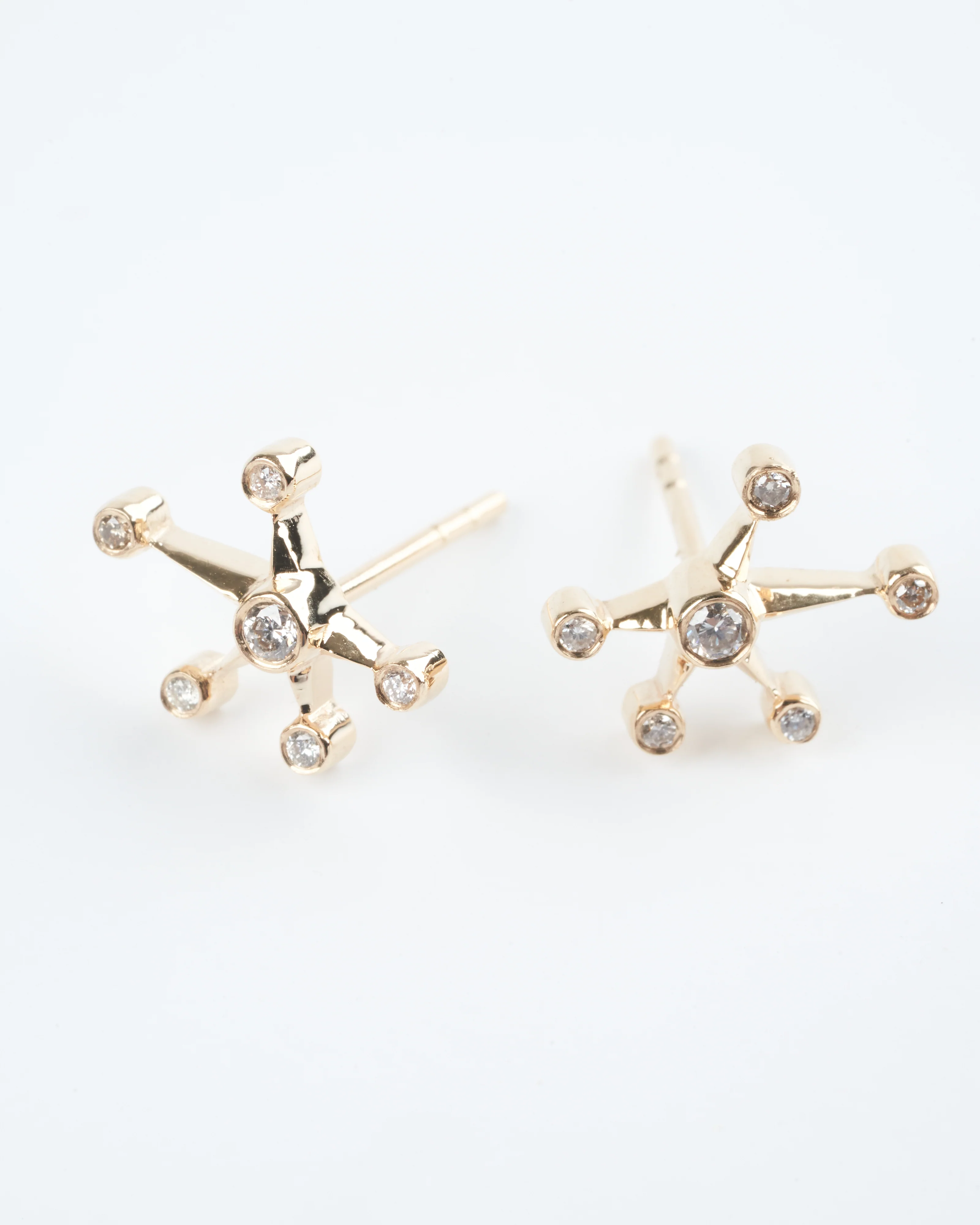 star constellation earrings - diamond/ gold