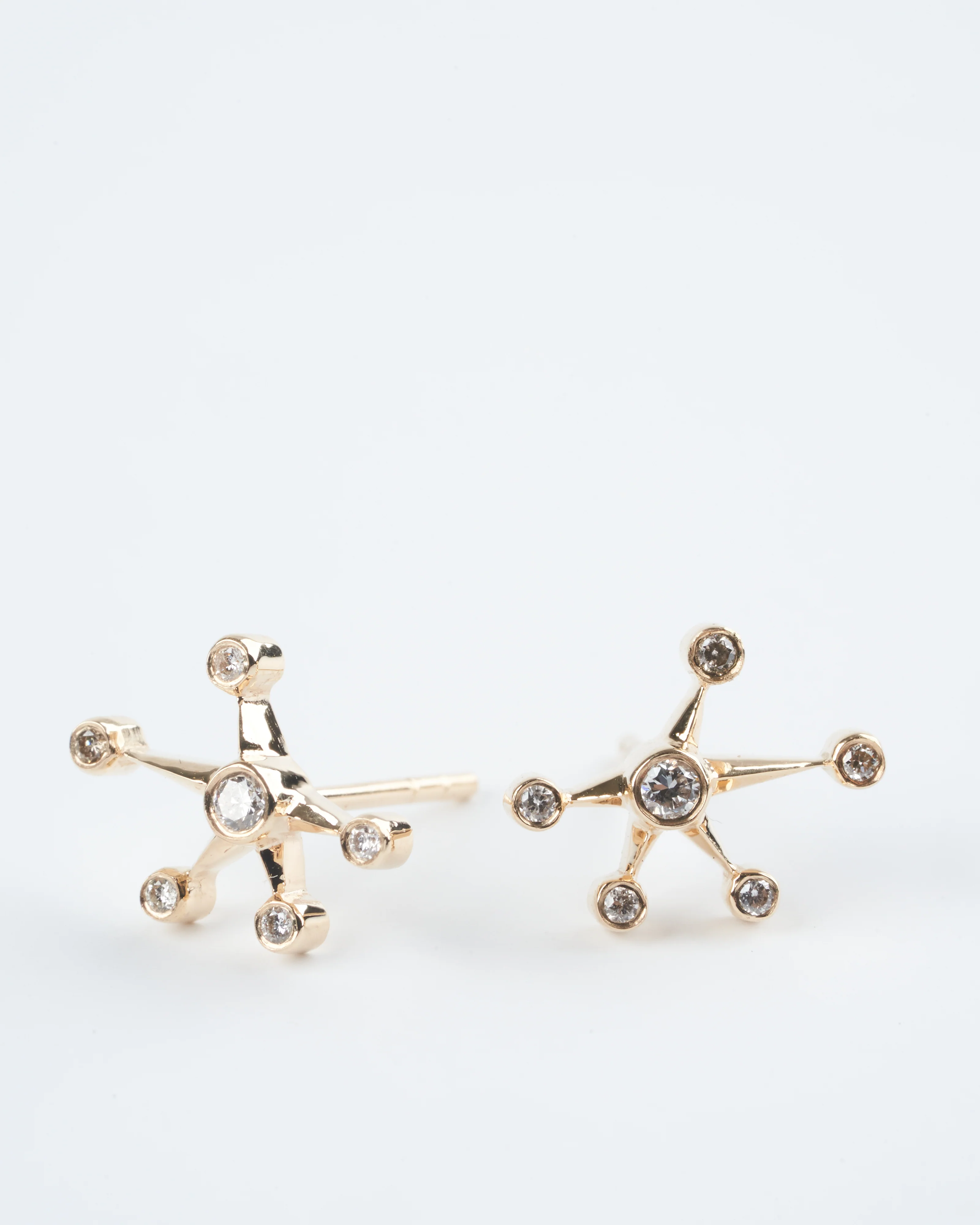 star constellation earrings - diamond/ gold - Image 2