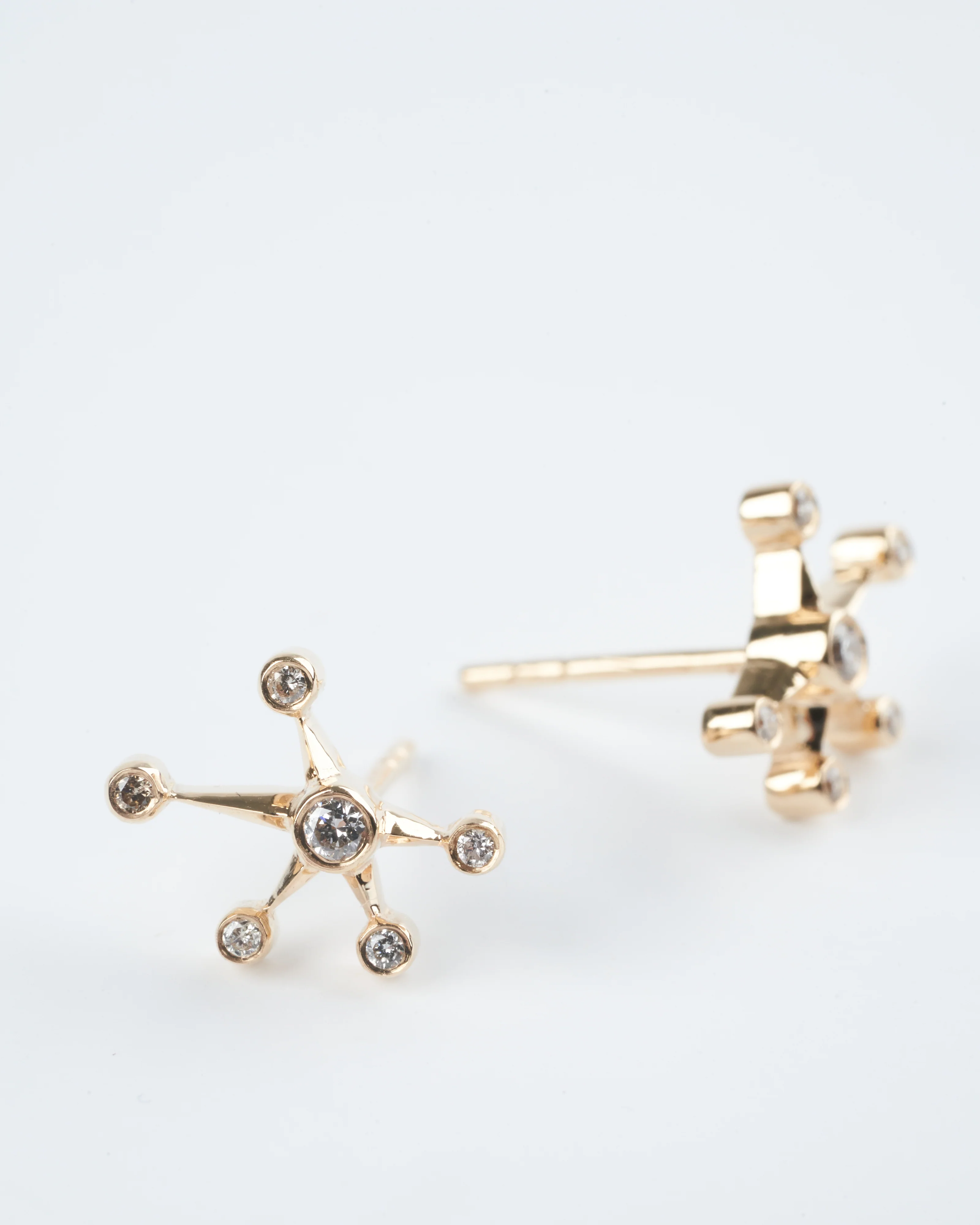star constellation earrings - diamond/ gold - Image 3