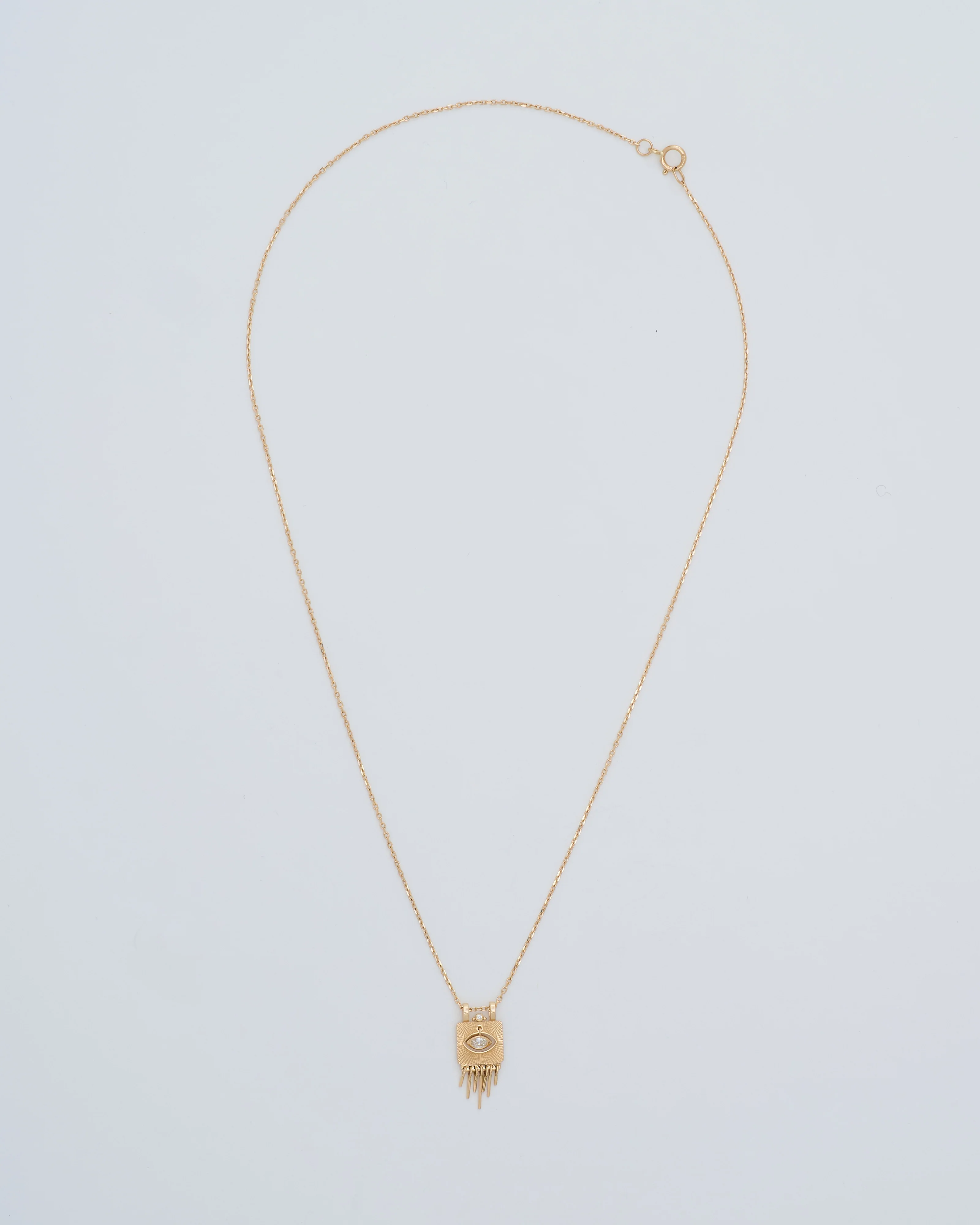 sunbeams gold plate with diamond eye necklace - Image 6