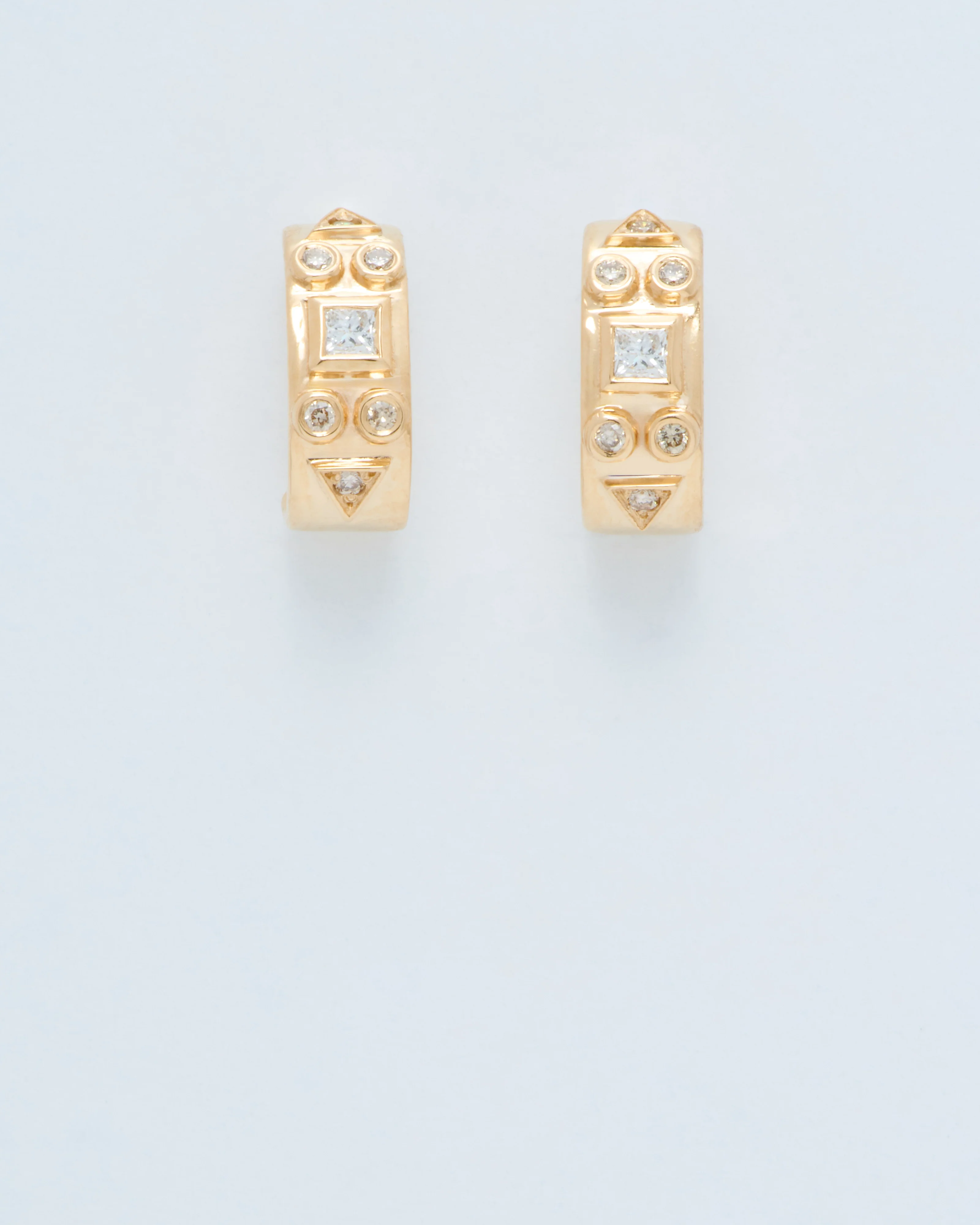 totem diamond hoop earrings - Image 5