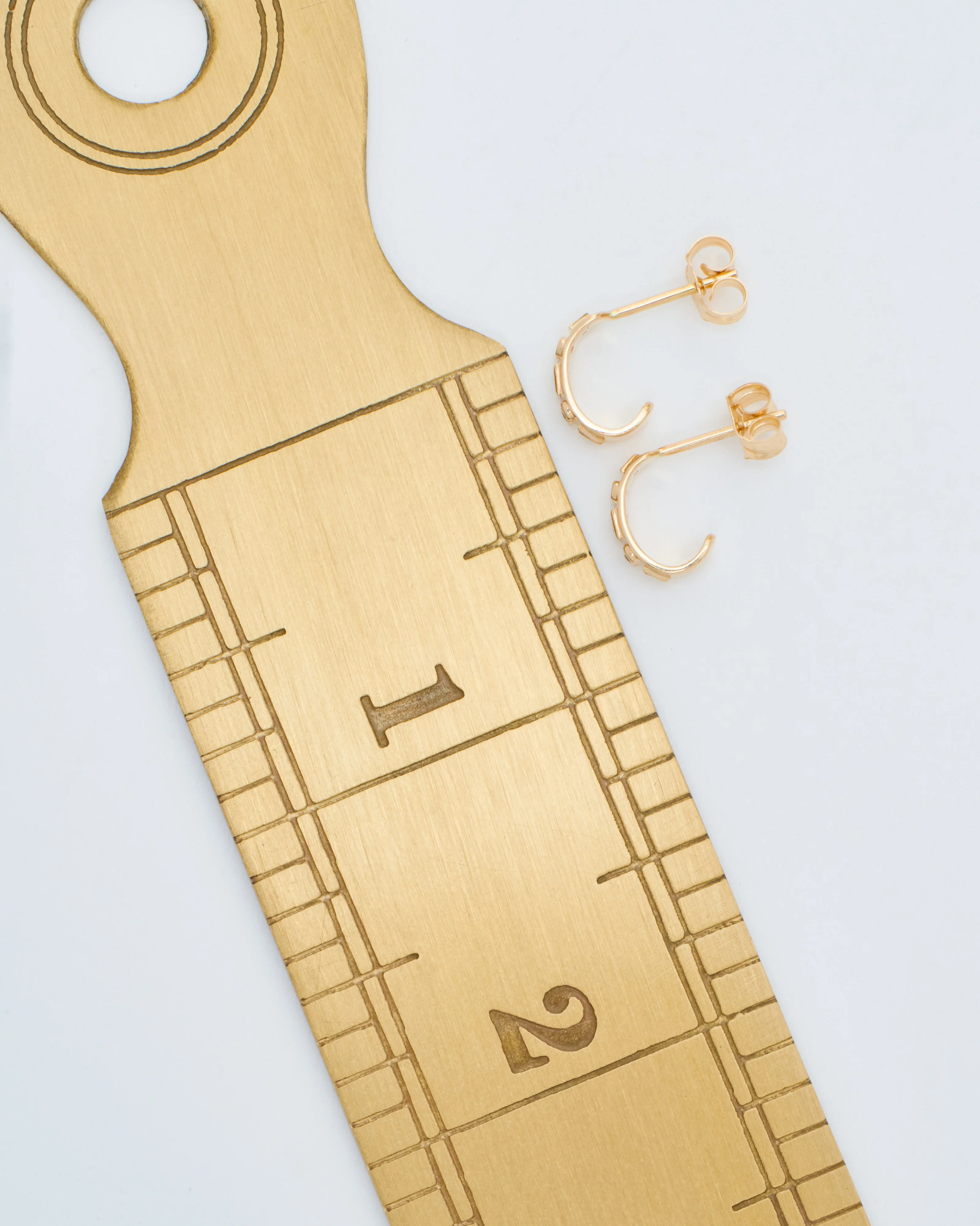 totem diamond hoop earrings - Image 6