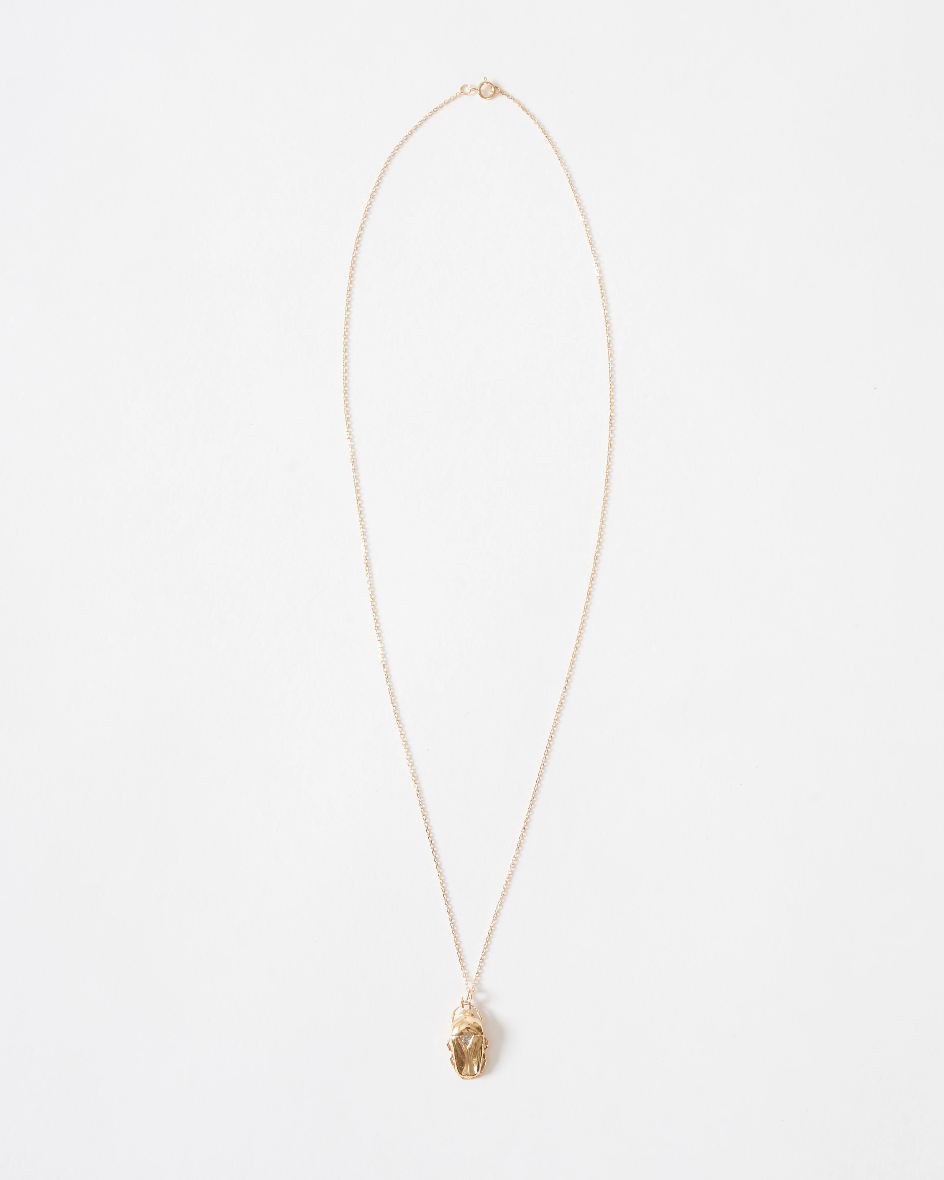 trillion diamond king scarab necklace