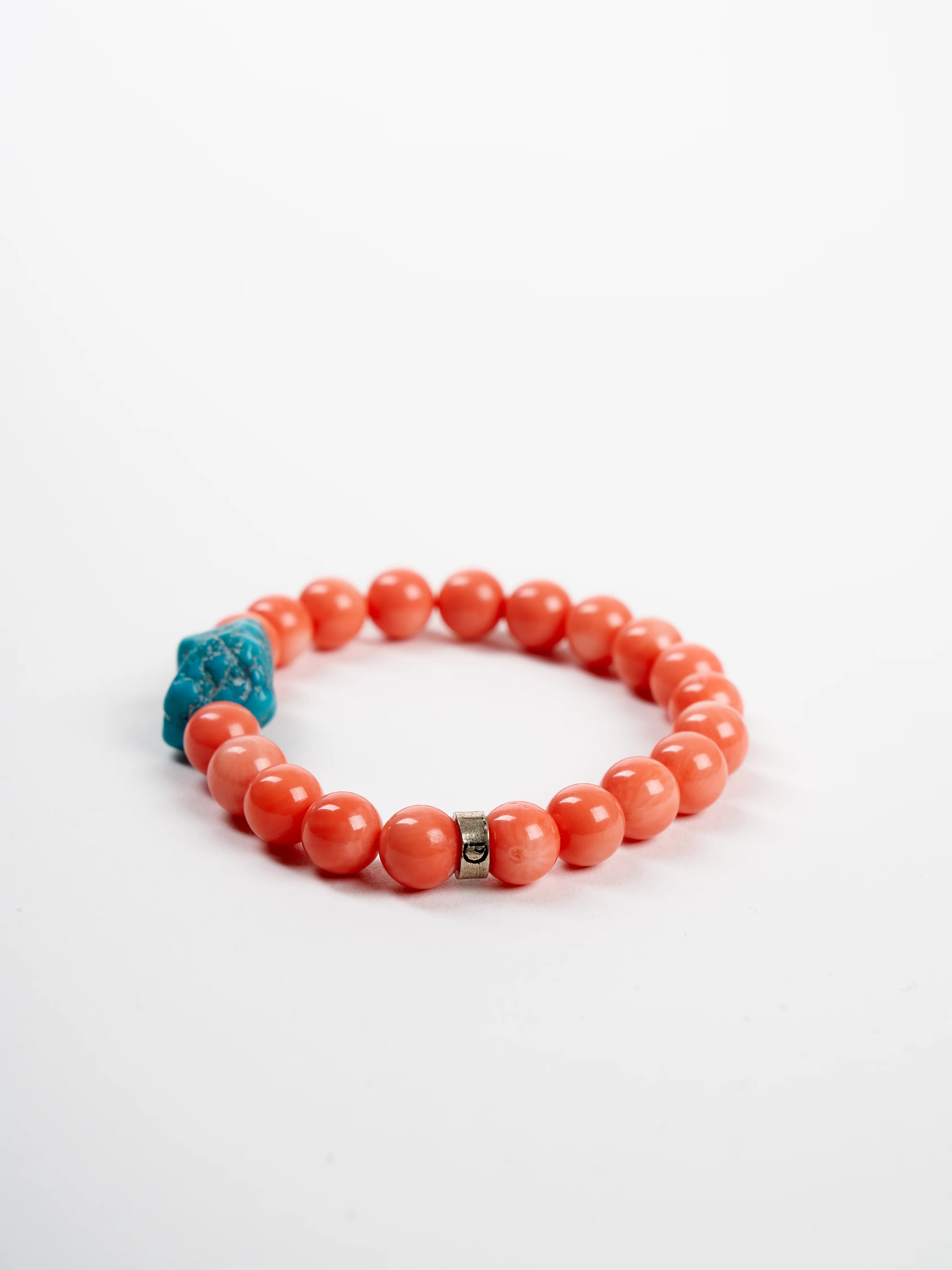 precious stones bracelet - orange and turquoise - Image 2