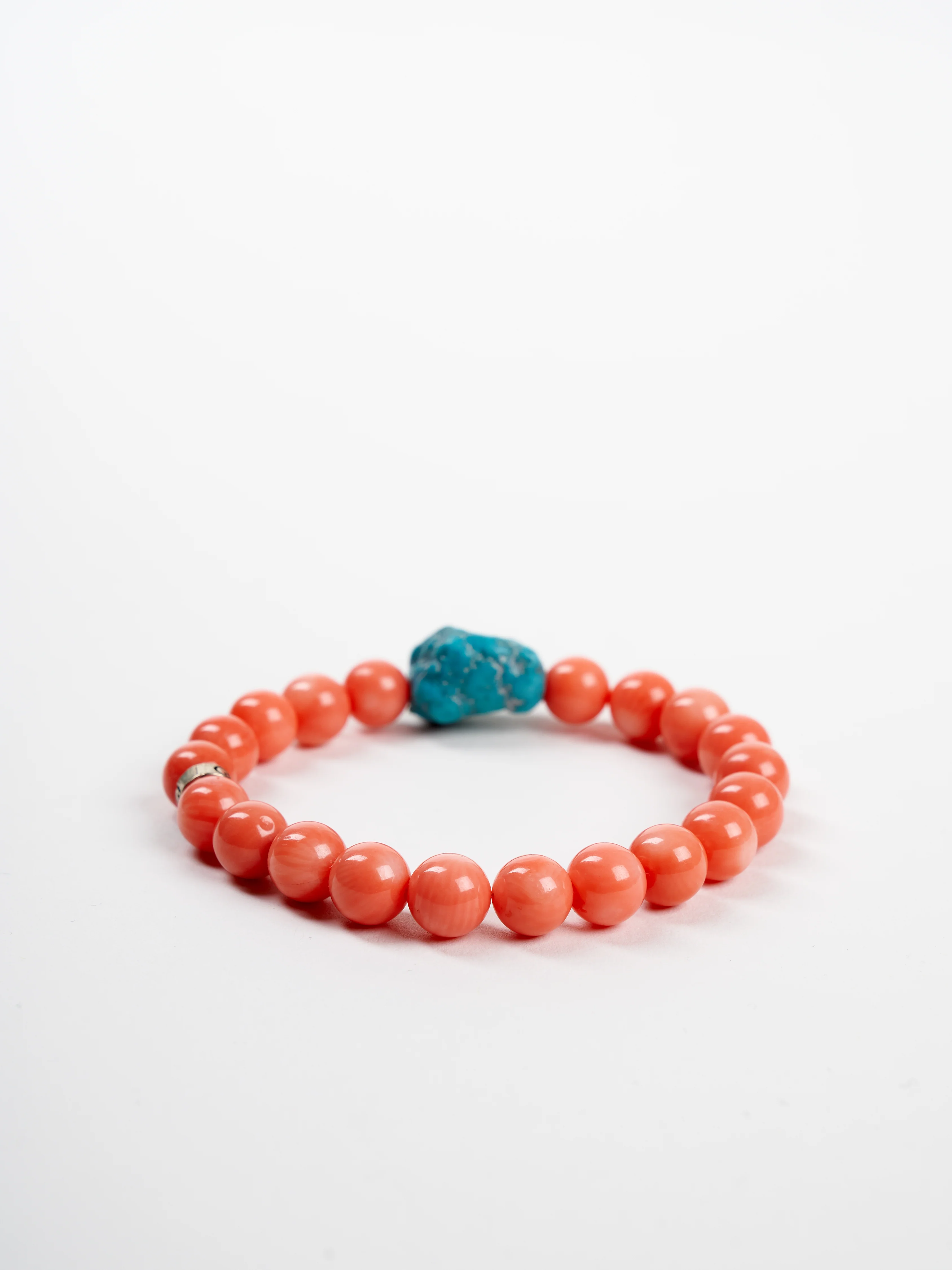 precious stones bracelet - orange and turquoise - Image 3