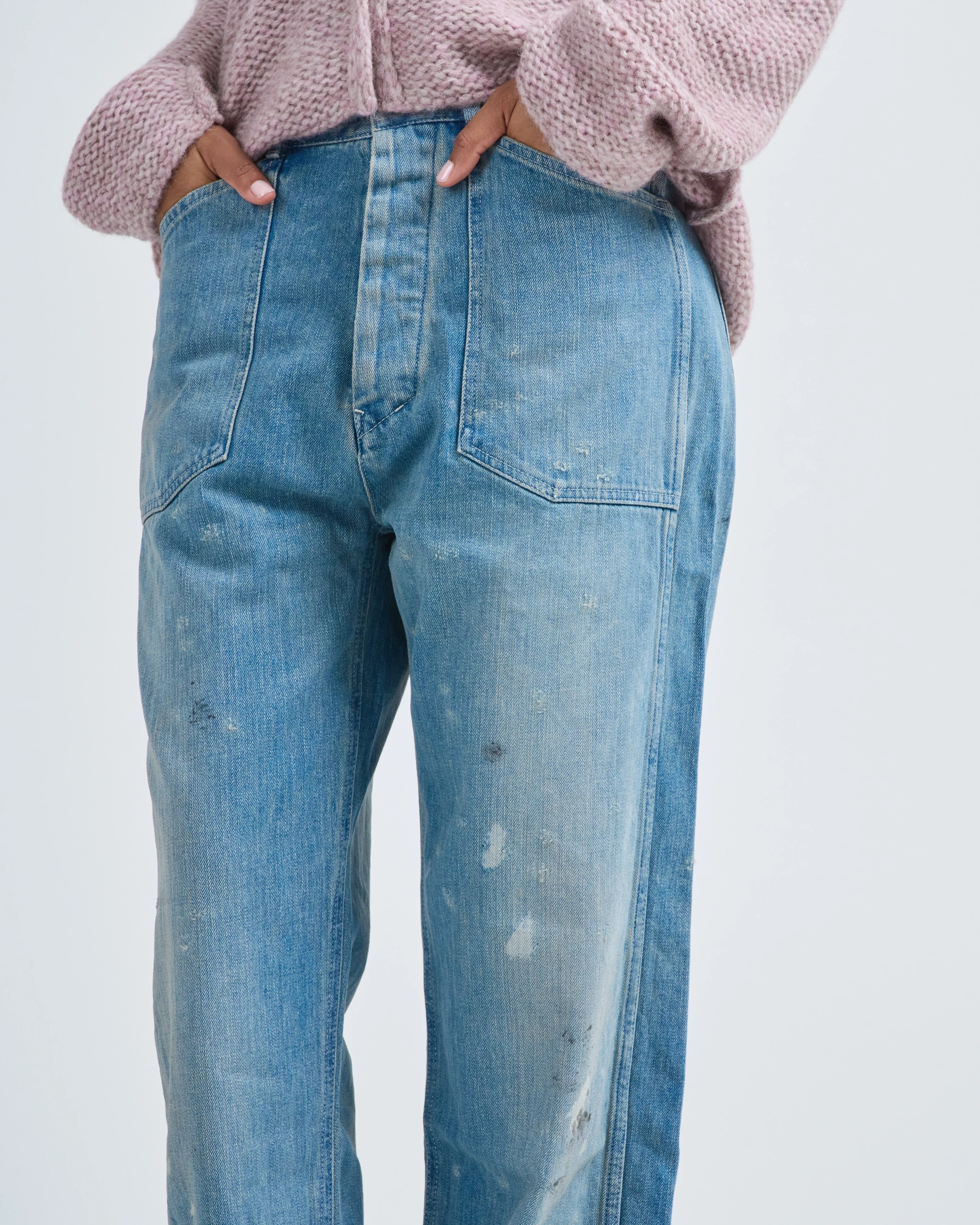 army style denim trouser regular - Image 4