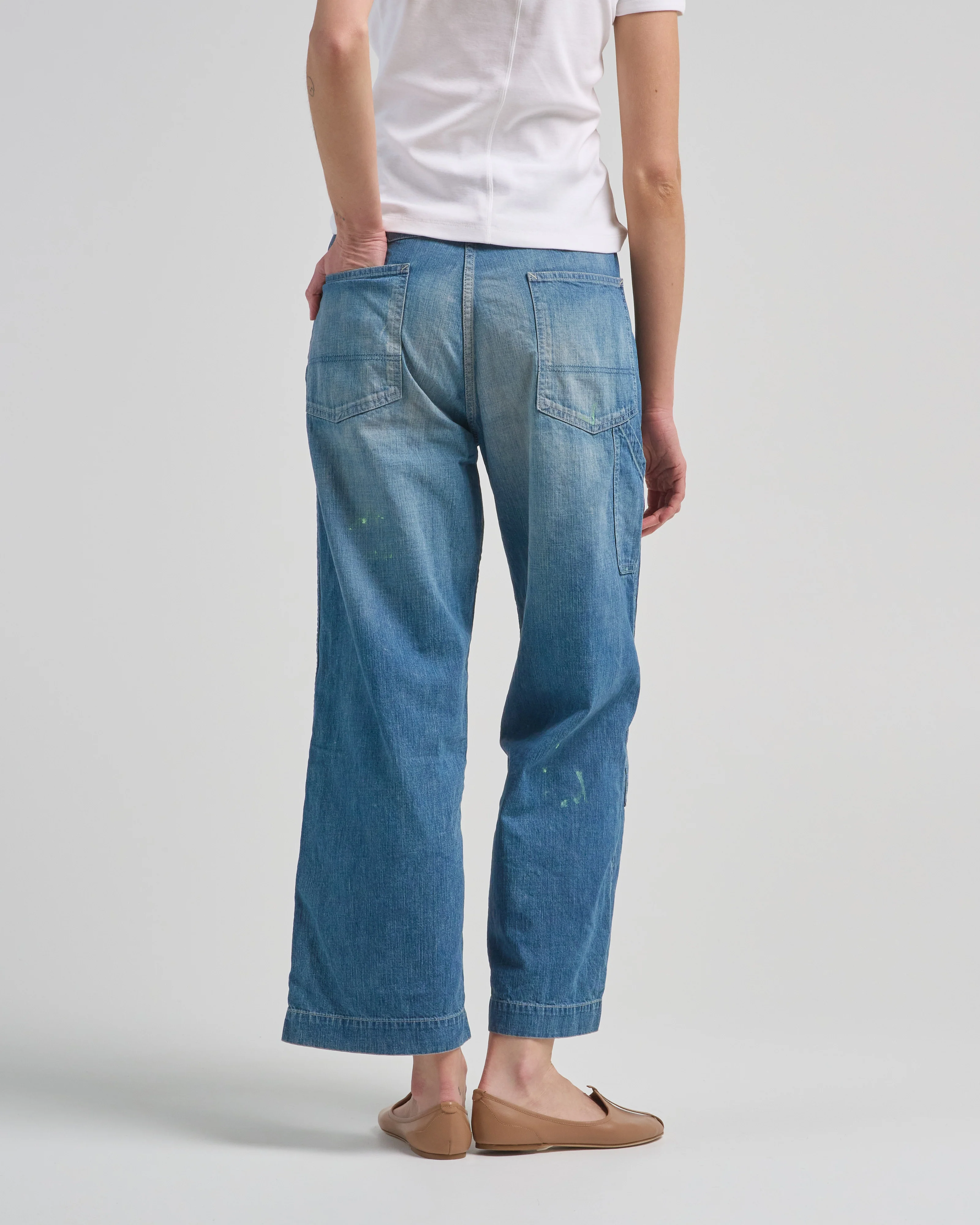 denim double knee painter pants - Image 4