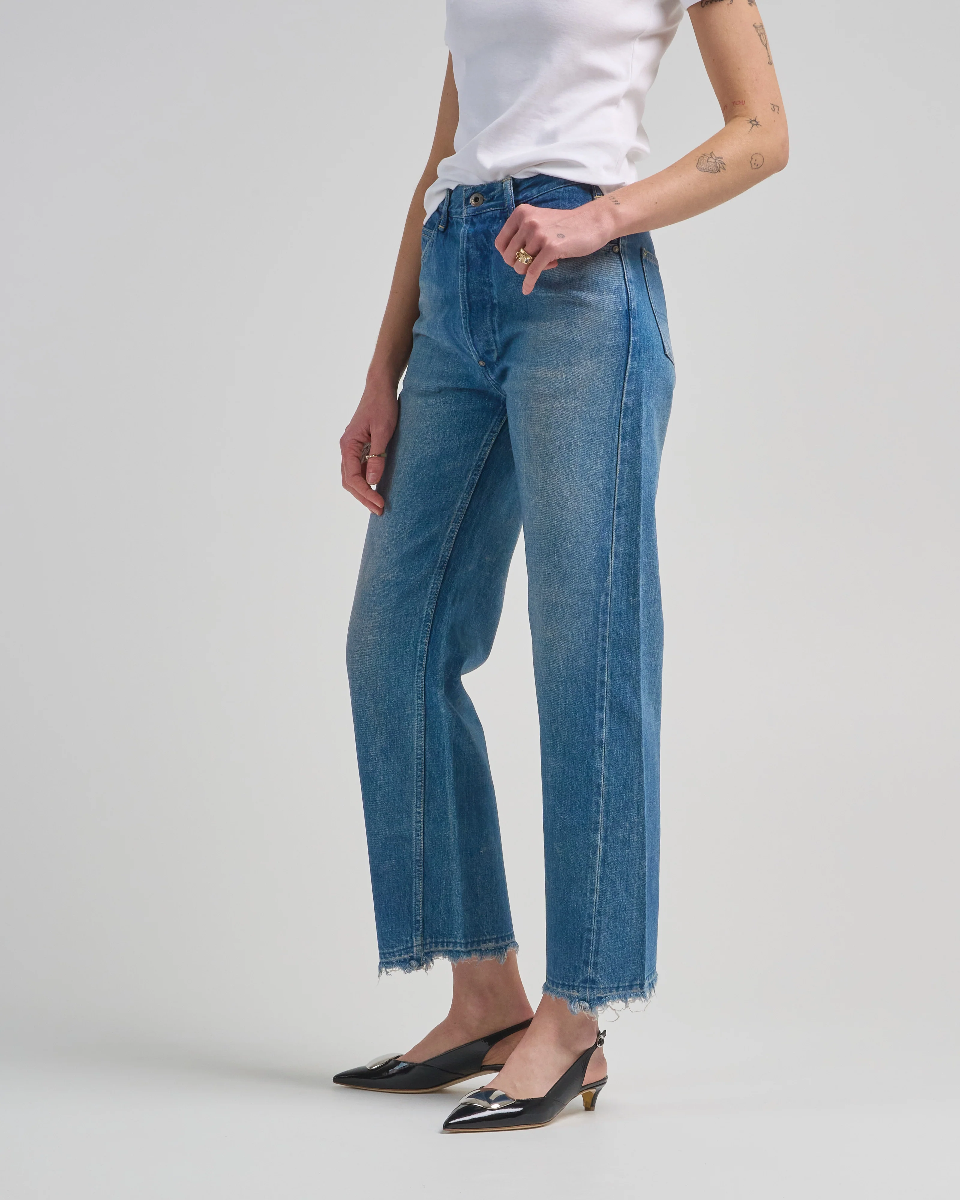 narrow straight cut jeans - Image 3