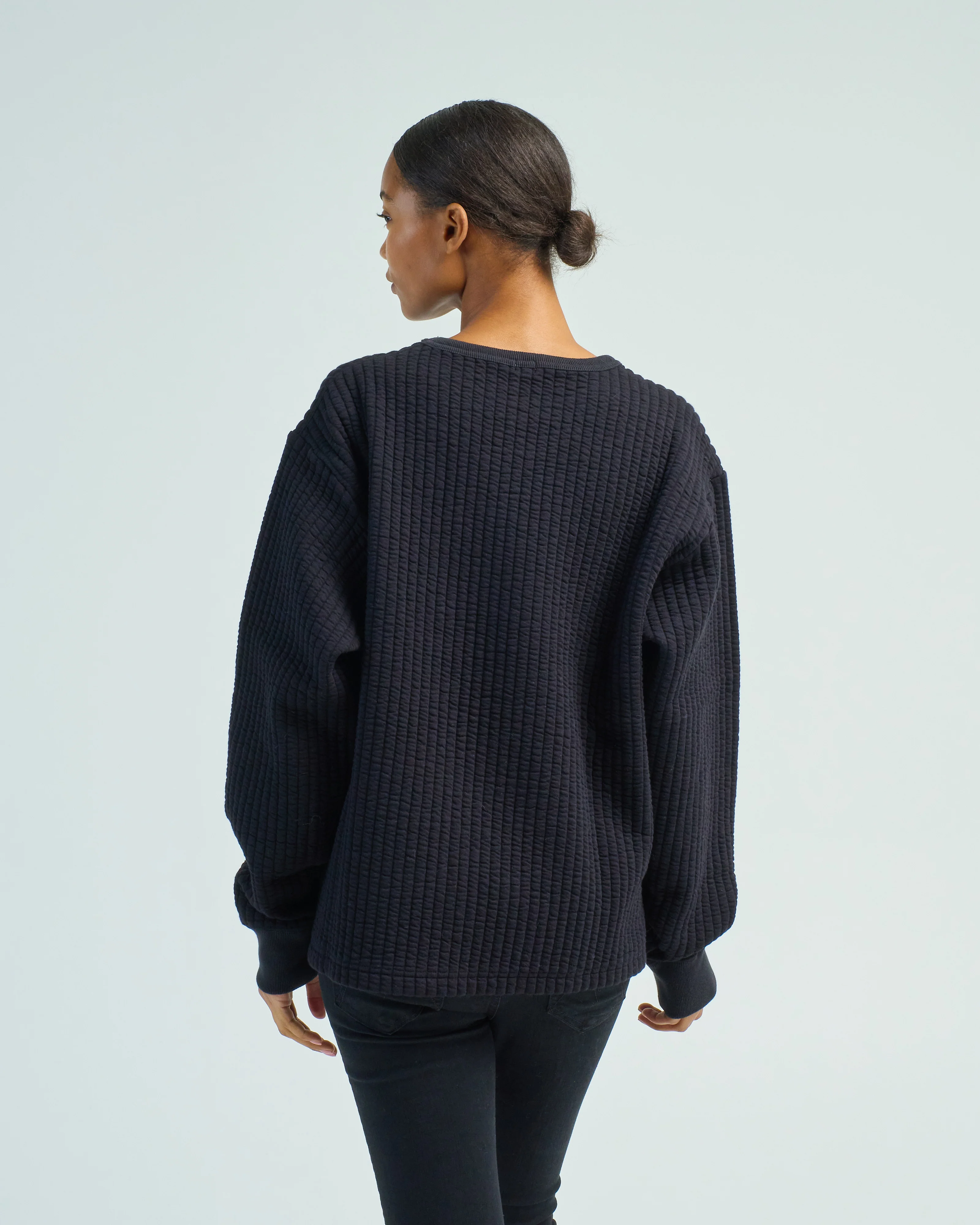 quilted crew neck top - Image 4