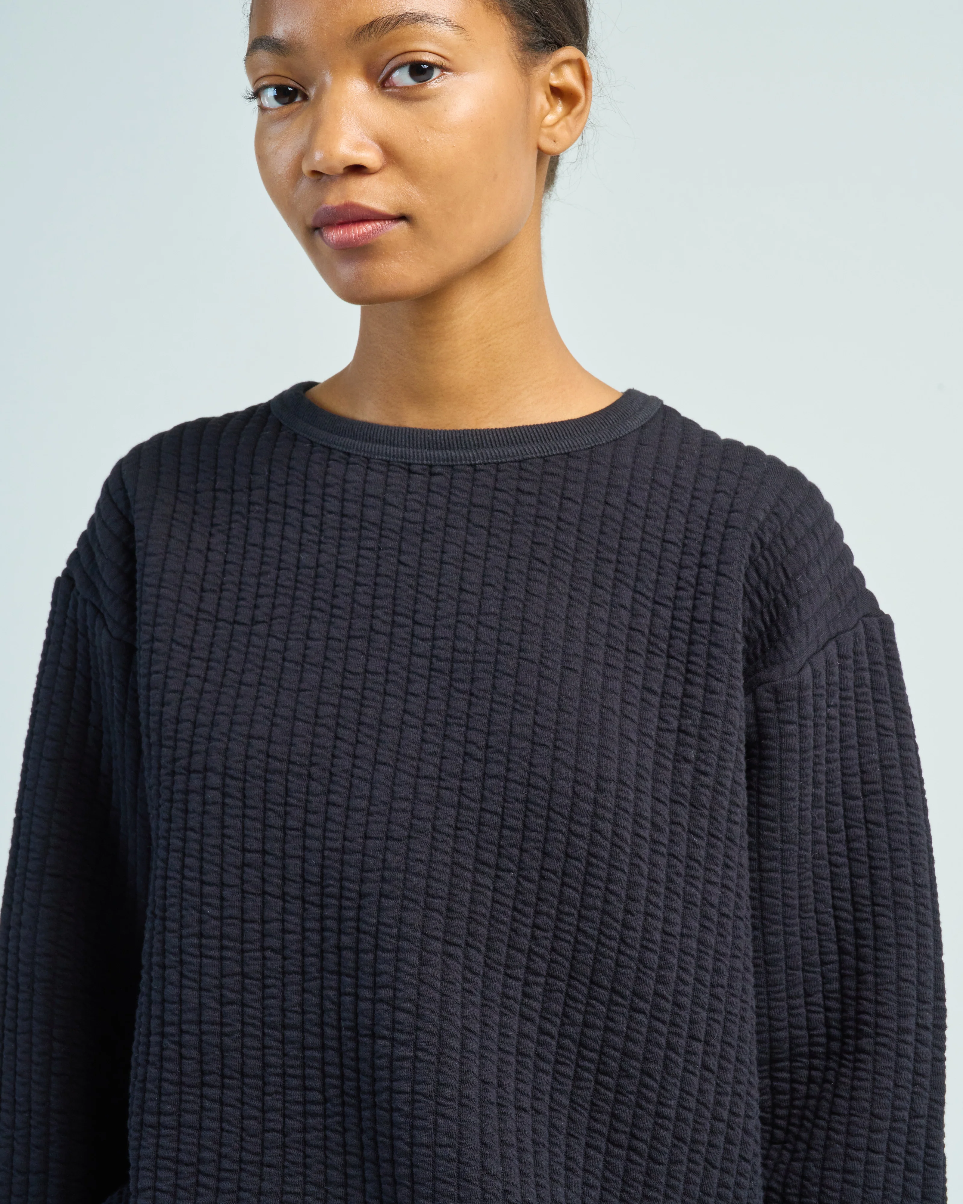 quilted crew neck top - Image 5