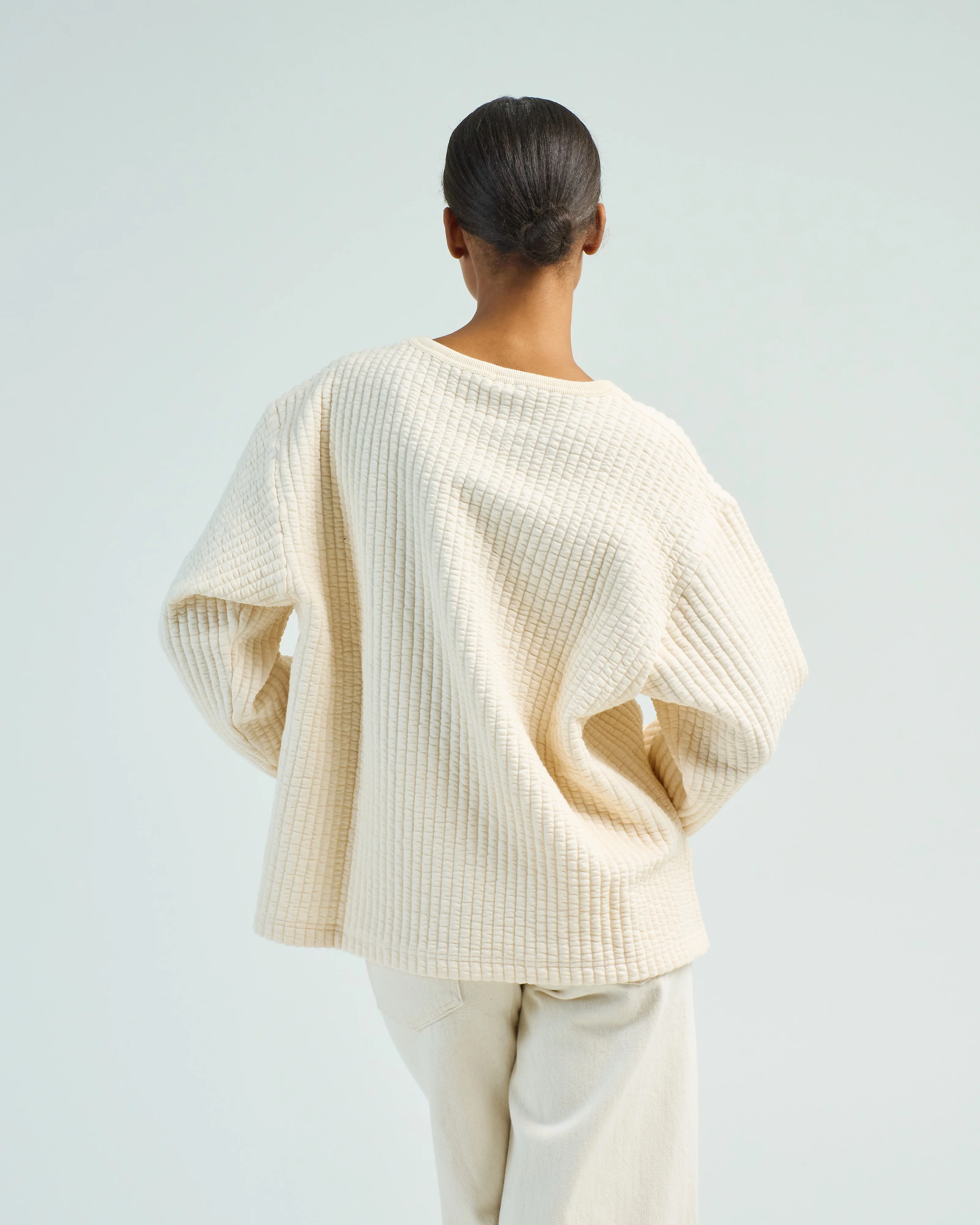 quilted crew neck top - Image 5