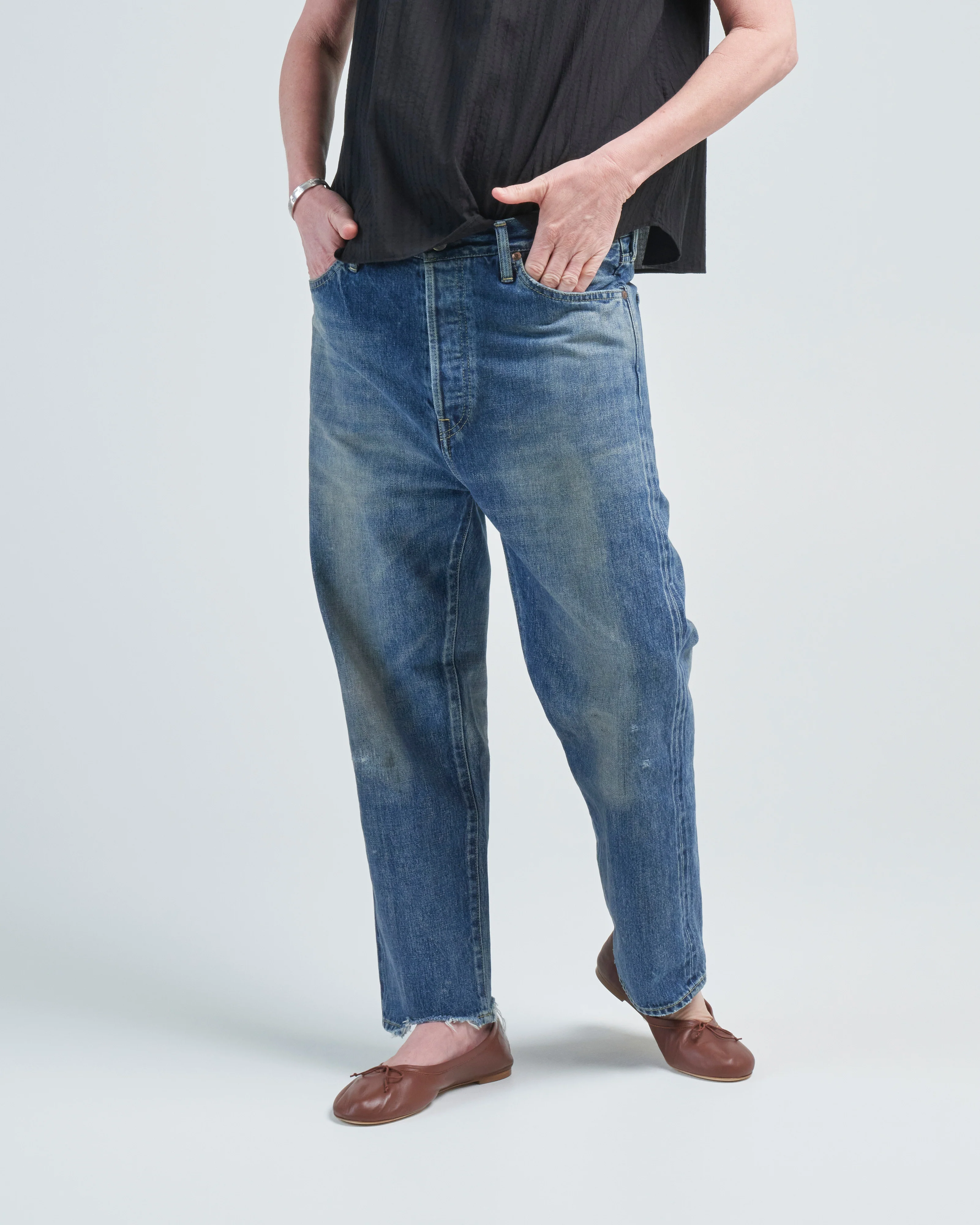 selvedge denim wide tapered cut - Image 2