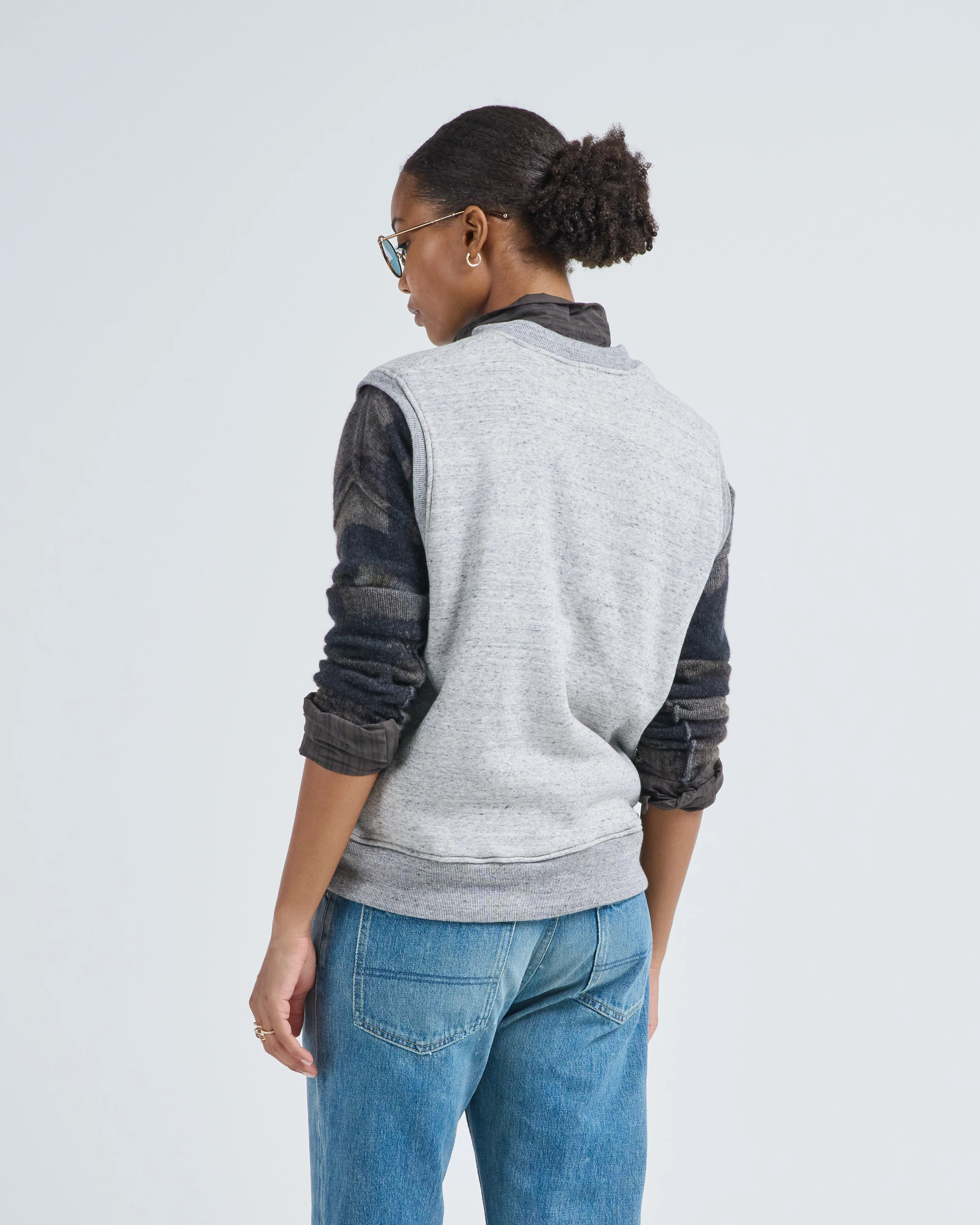 sweat zip up vest - Image 3