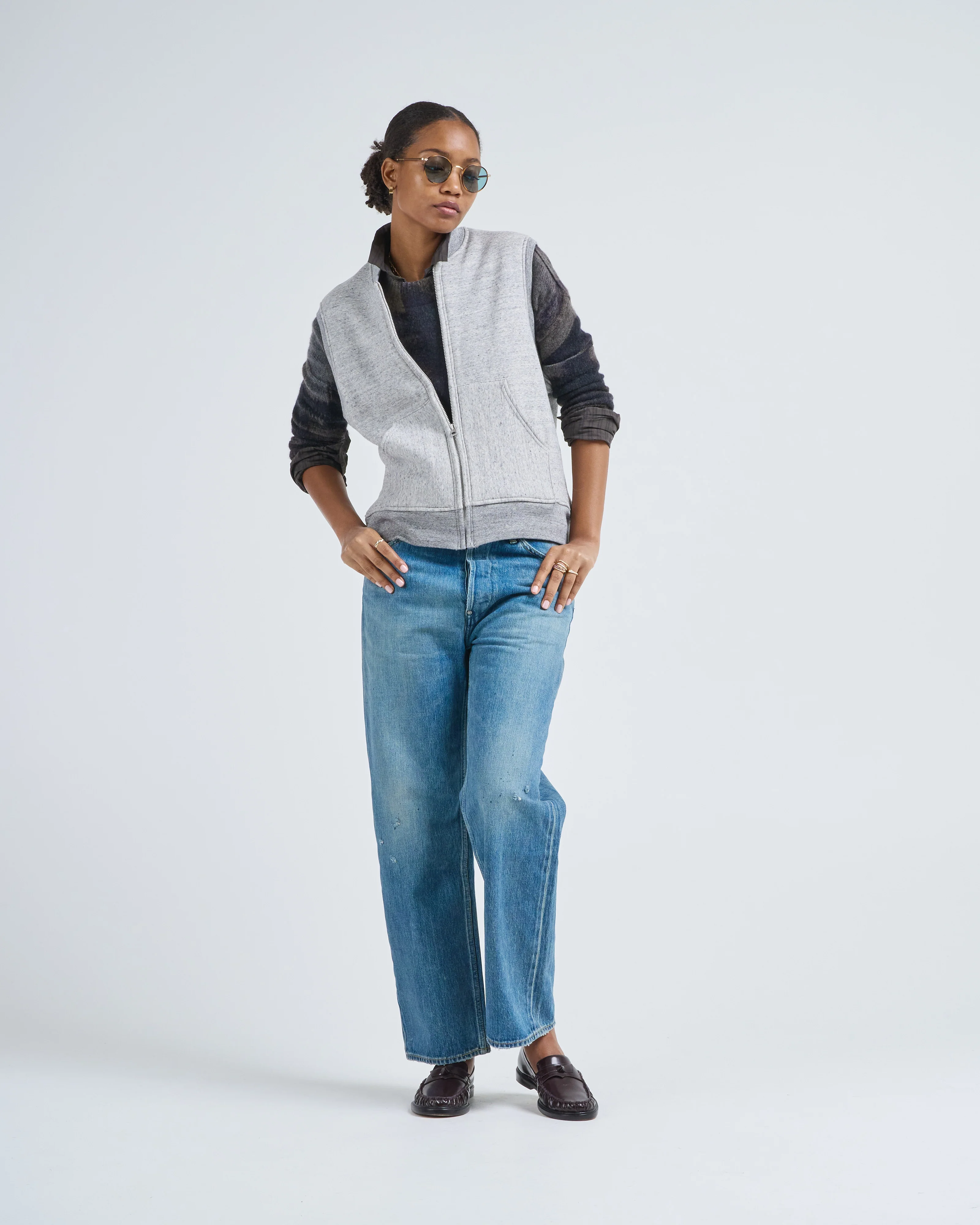 sweat zip up vest - Image 5