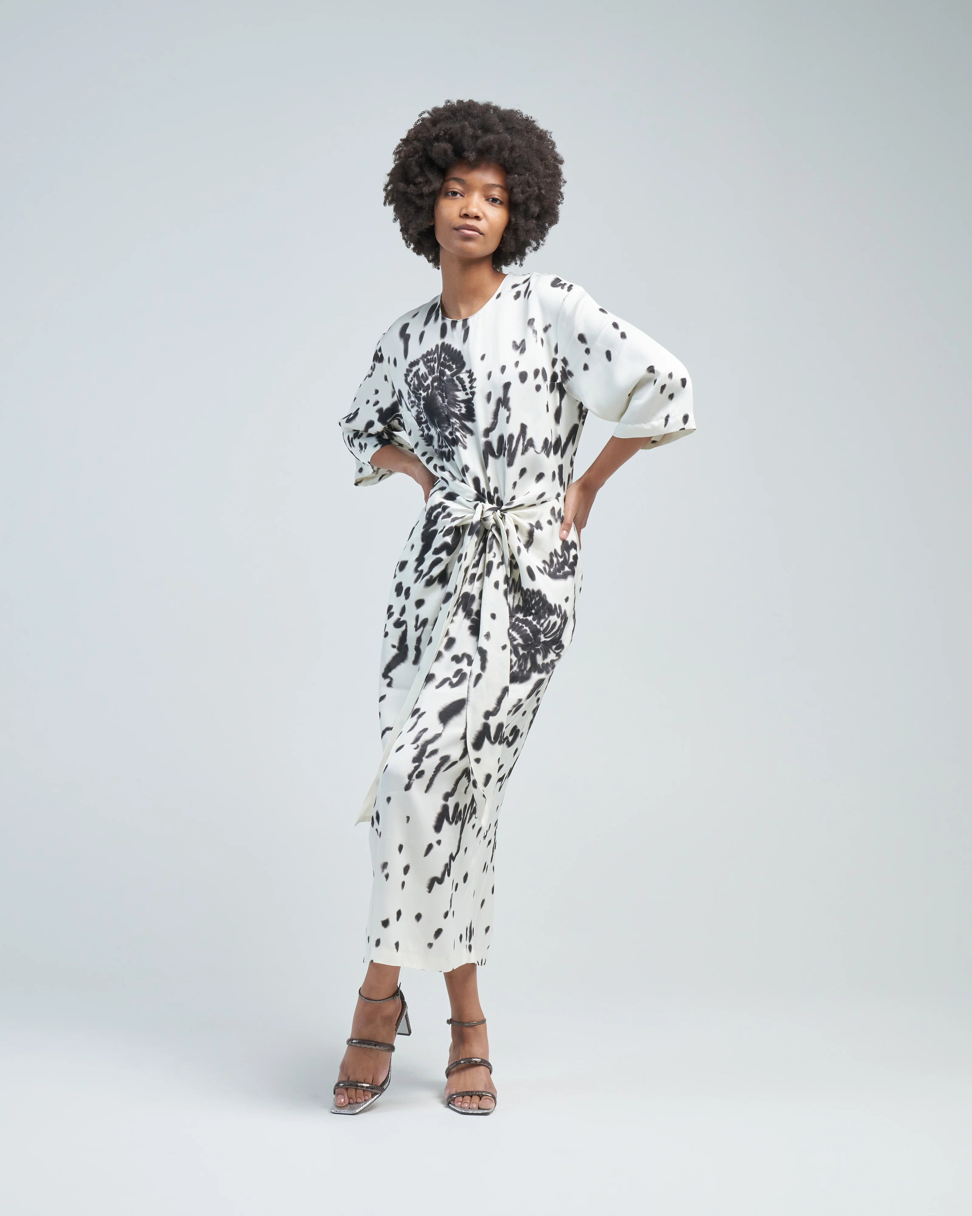 cinched waist dress - Image 3