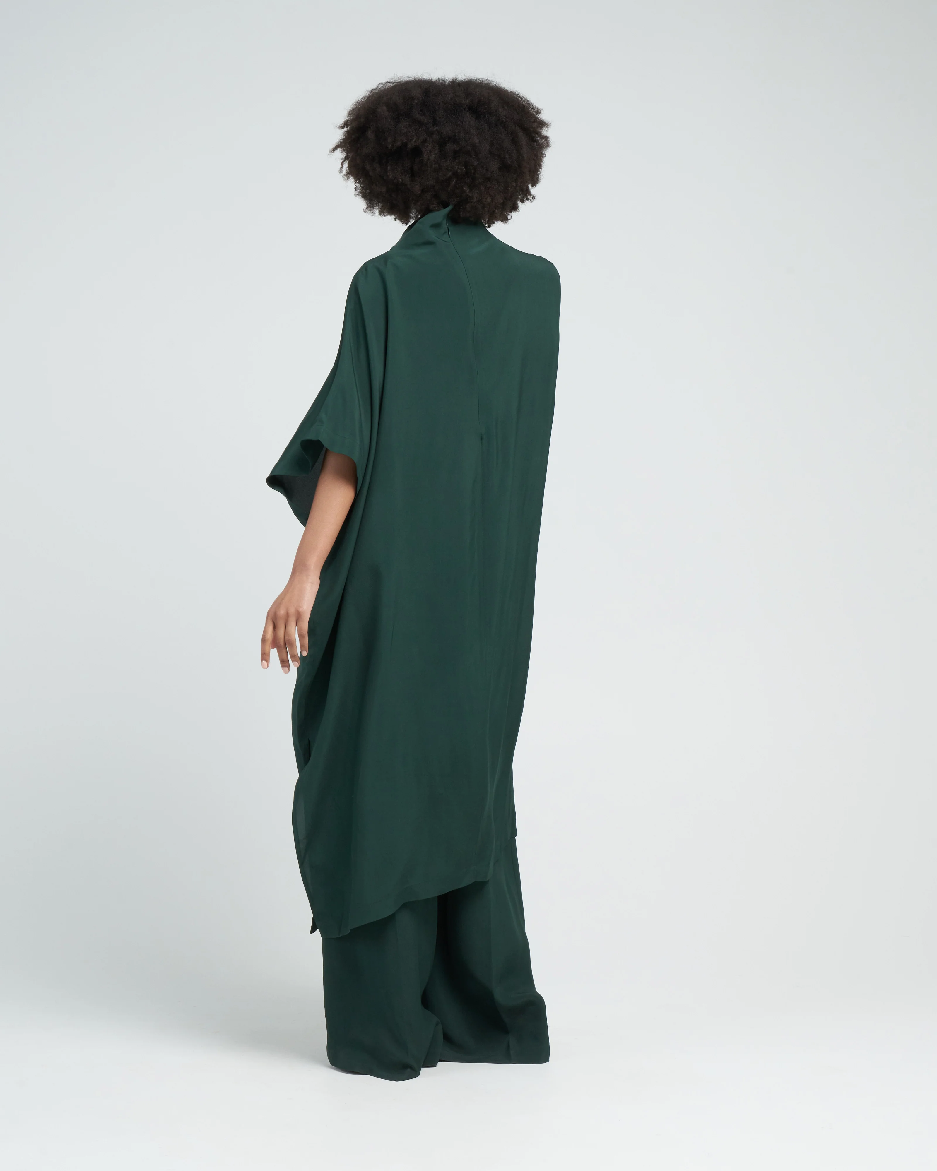 diade long cowl neck dress - dark green - Image 4