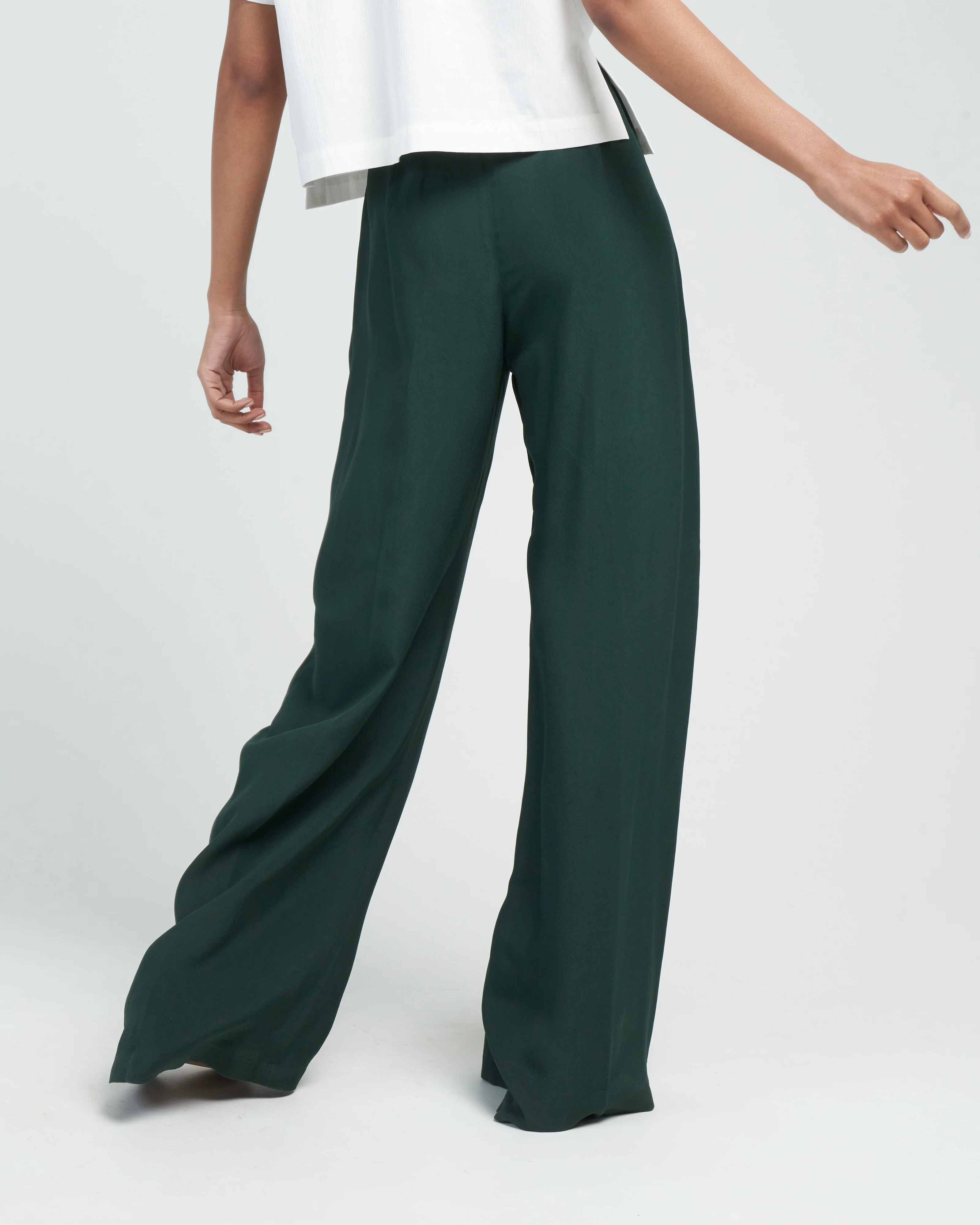 pretsi wide leg trouser - dark green - Image 4