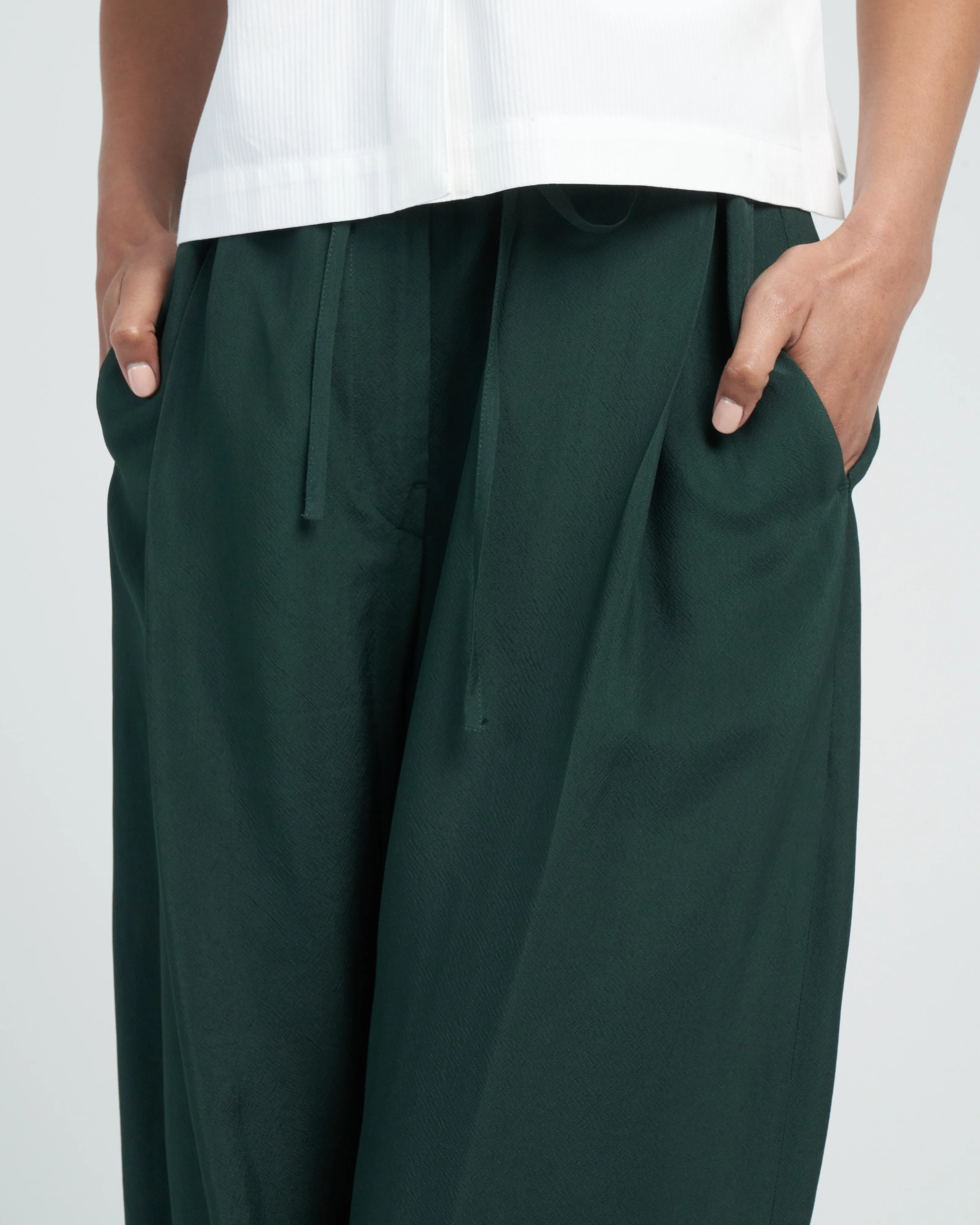 pretsi wide leg trouser - dark green - Image 5