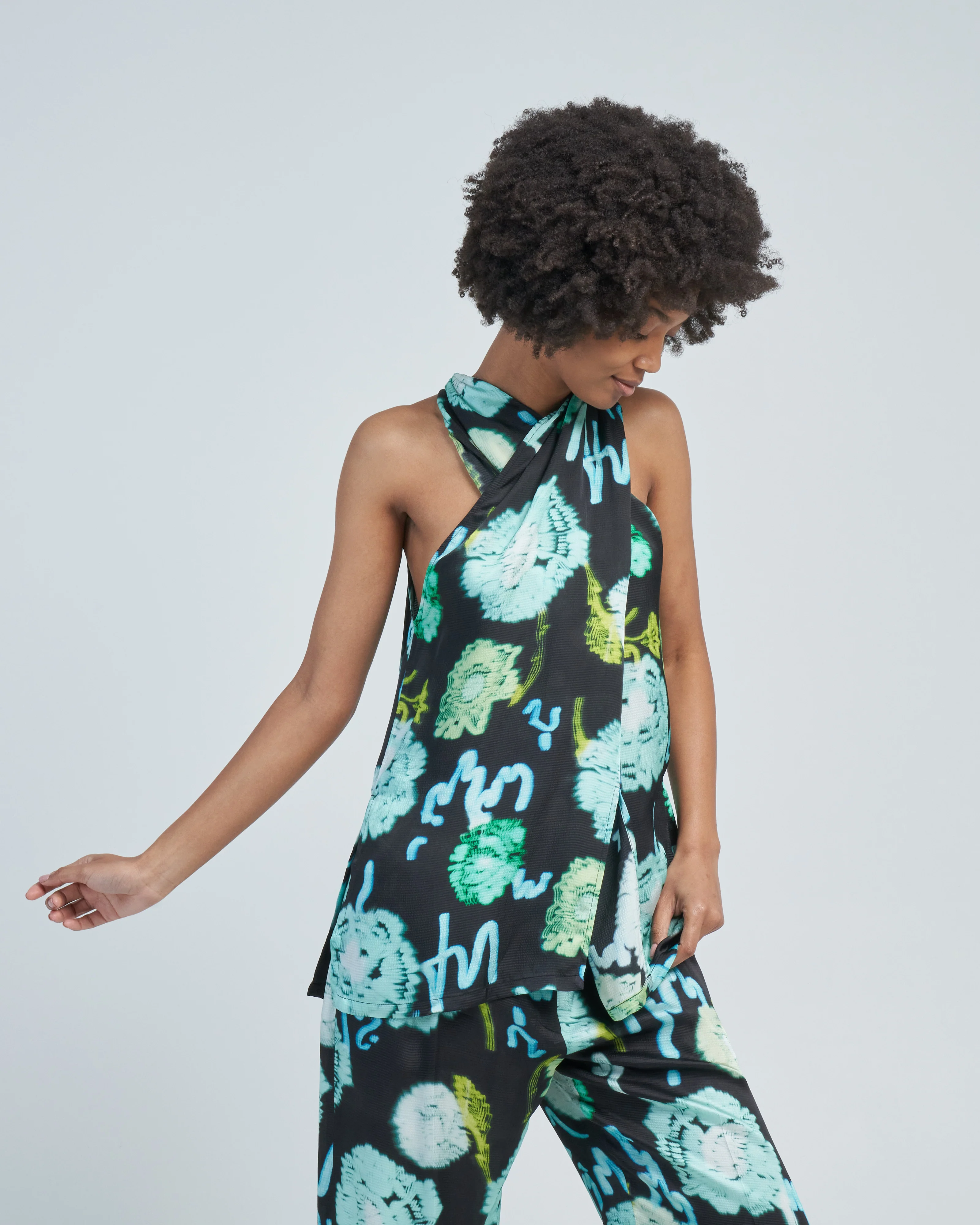 printed sleeveless top - Image 4