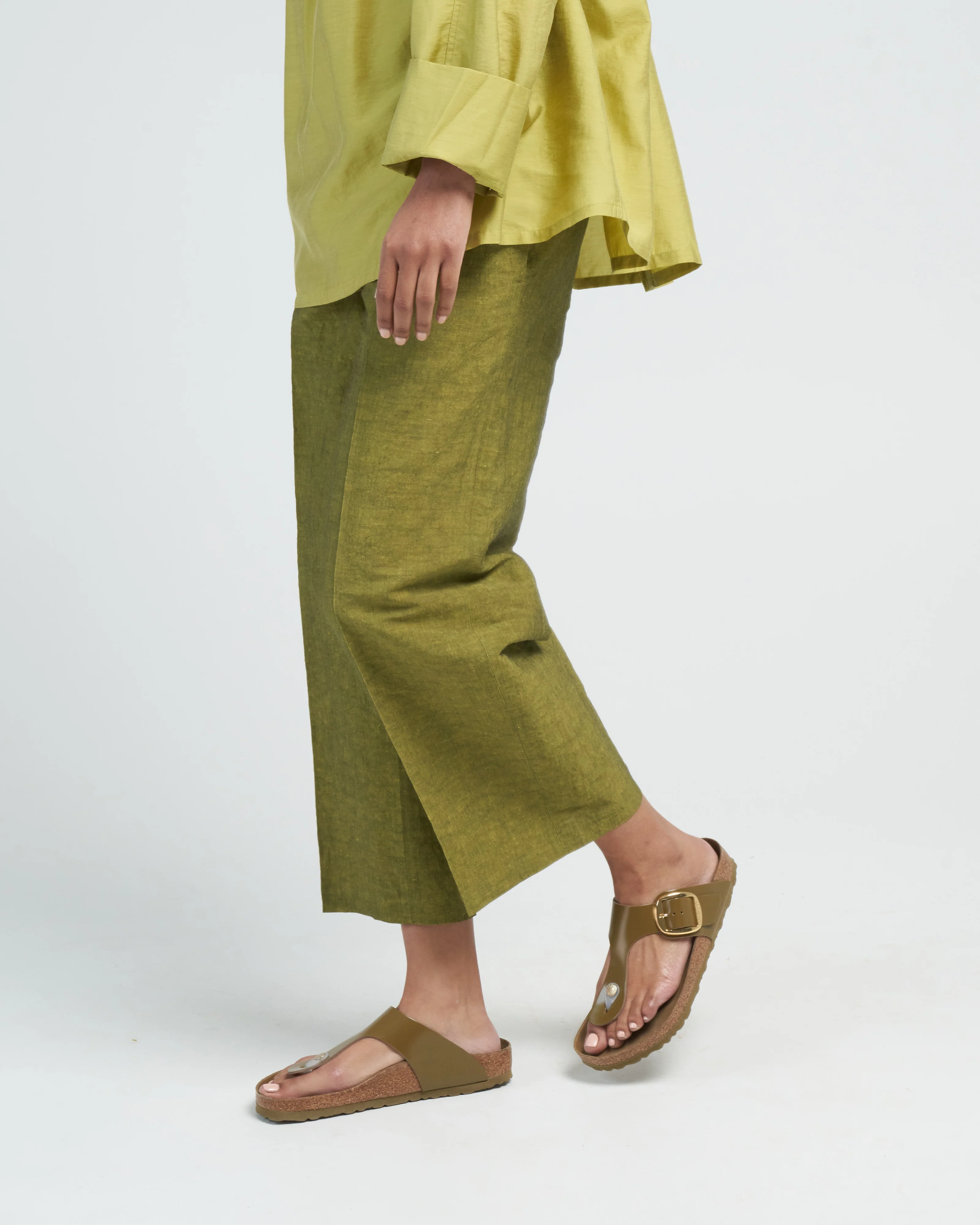 priva cropped trouser - anis - Image 3