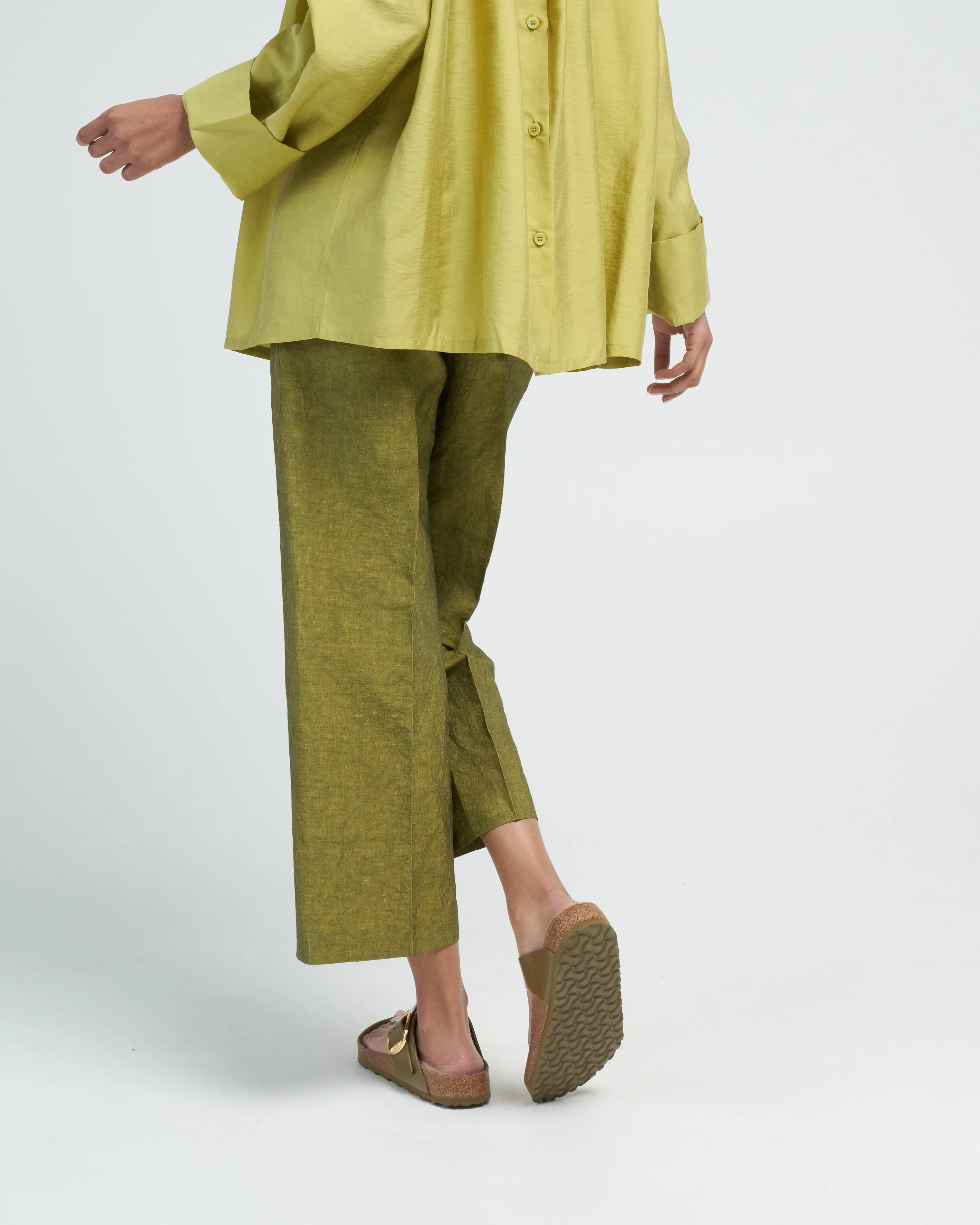 priva cropped trouser - anis - Image 4