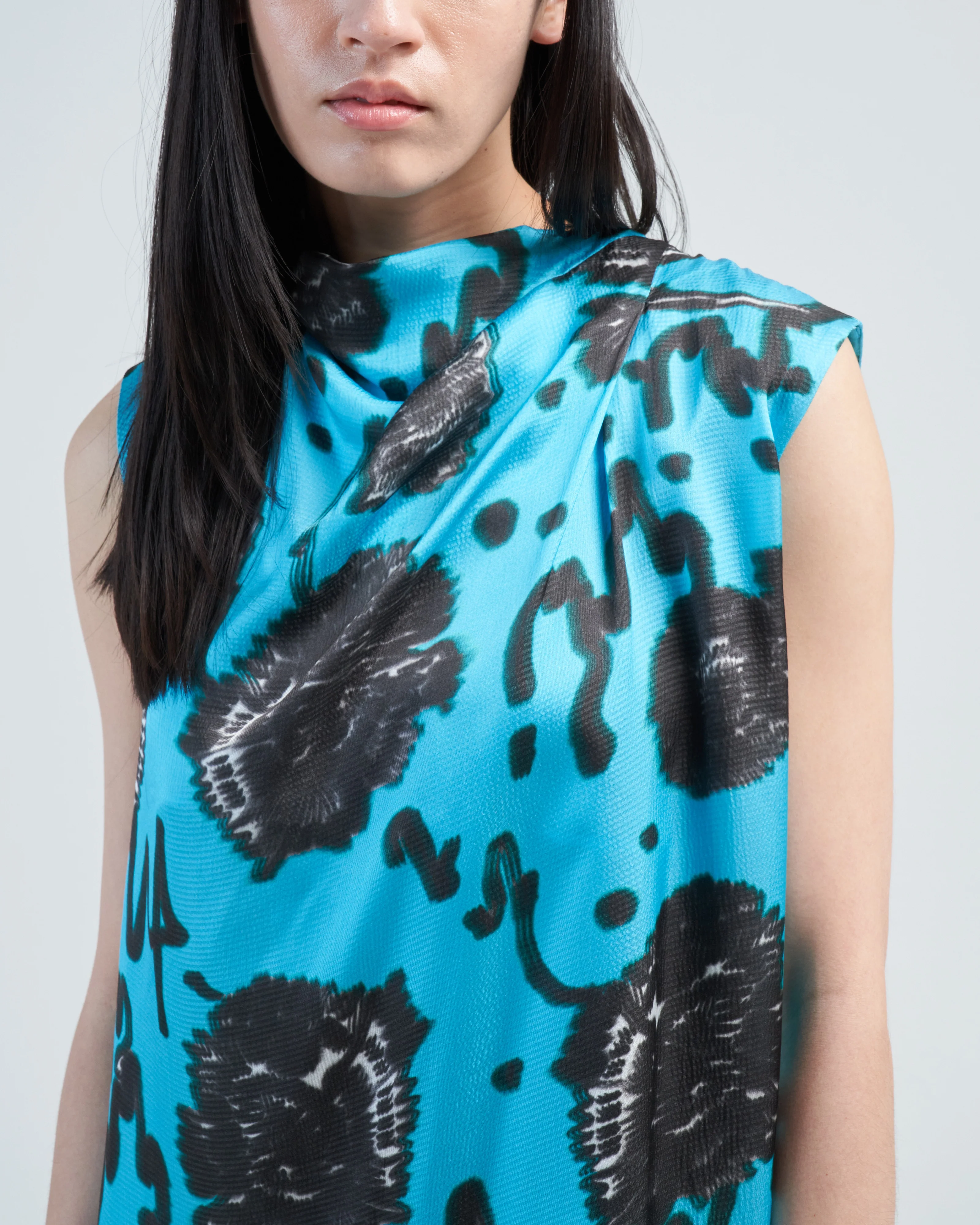 sleeveless printed dress - Image 5