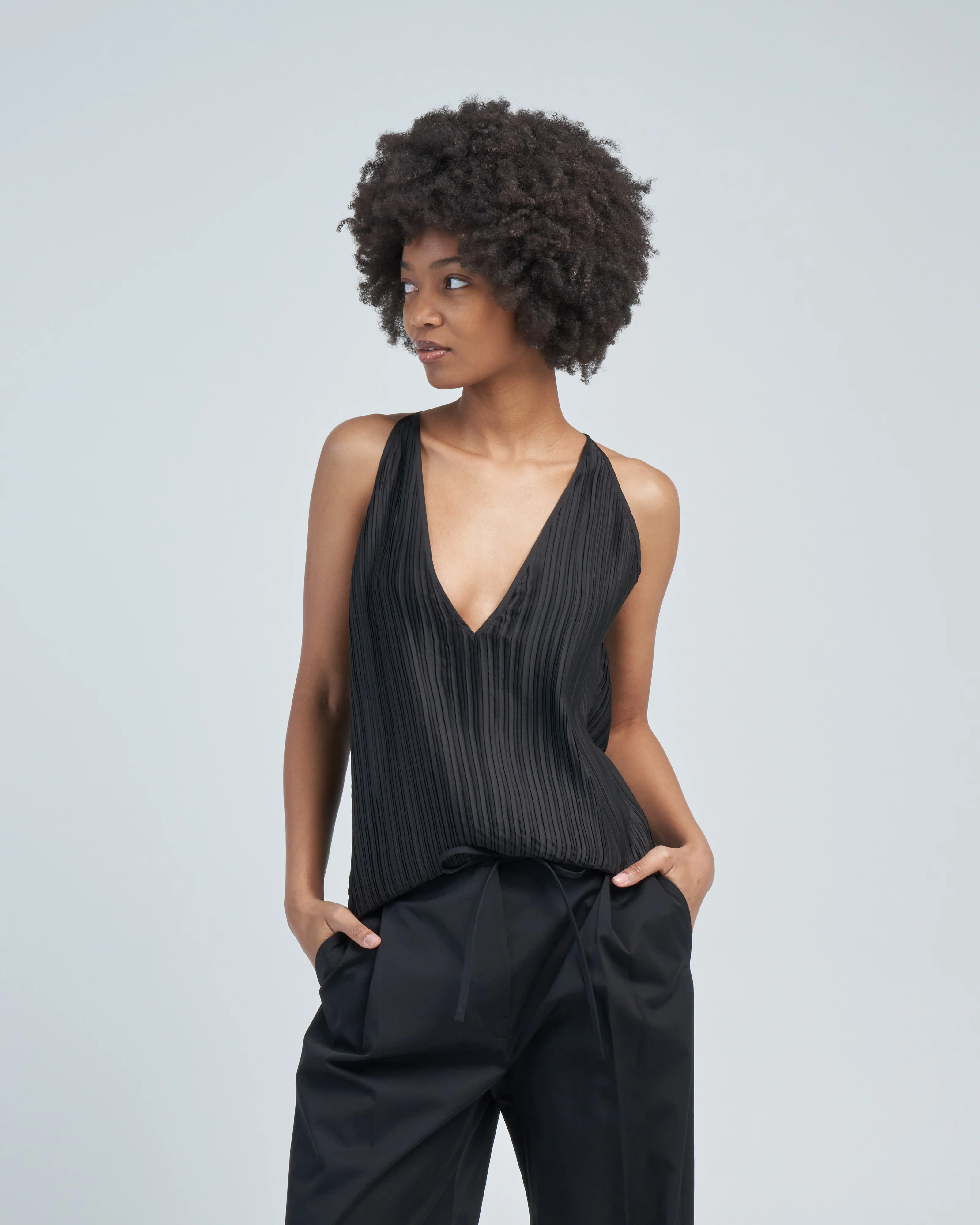 sleeveless vneck