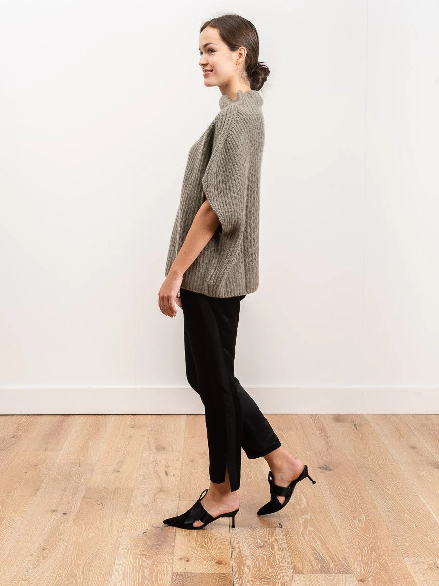 funnel rib sweater - sage - Image 2